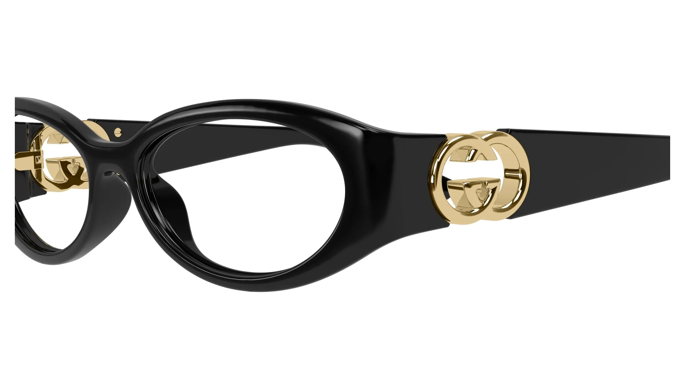 Gucci GG1693O 001 Montature da vista Iniettato Nero Trasparente Rotonda - immagine 3