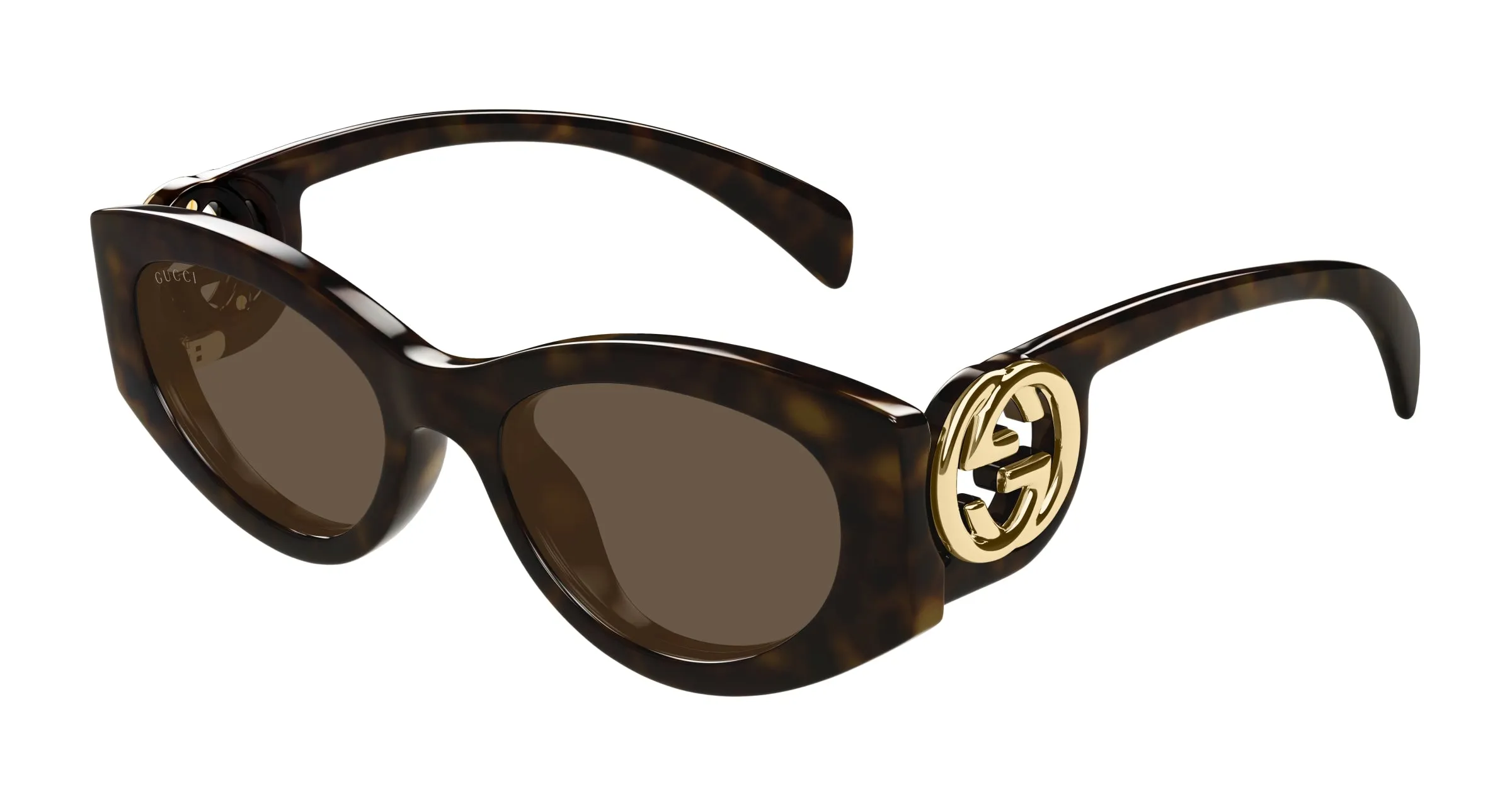 Gucci GG1691S 002 Occhiali da sole Iniettato Havana Marrone Cat Eye - immagine 1