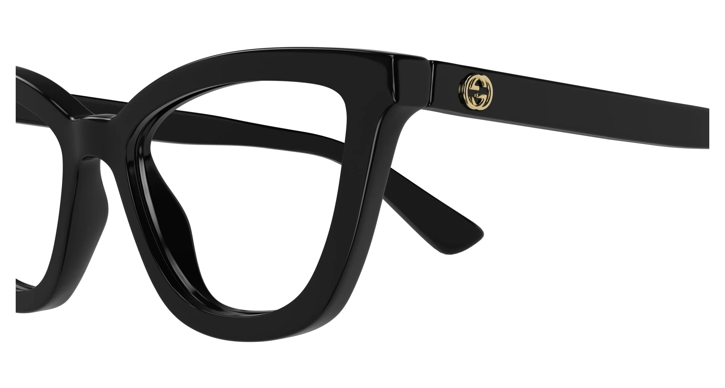 Gucci GG1686O 005 Montature da vista Acetato Nero Trasparente Rotonda - immagine 3