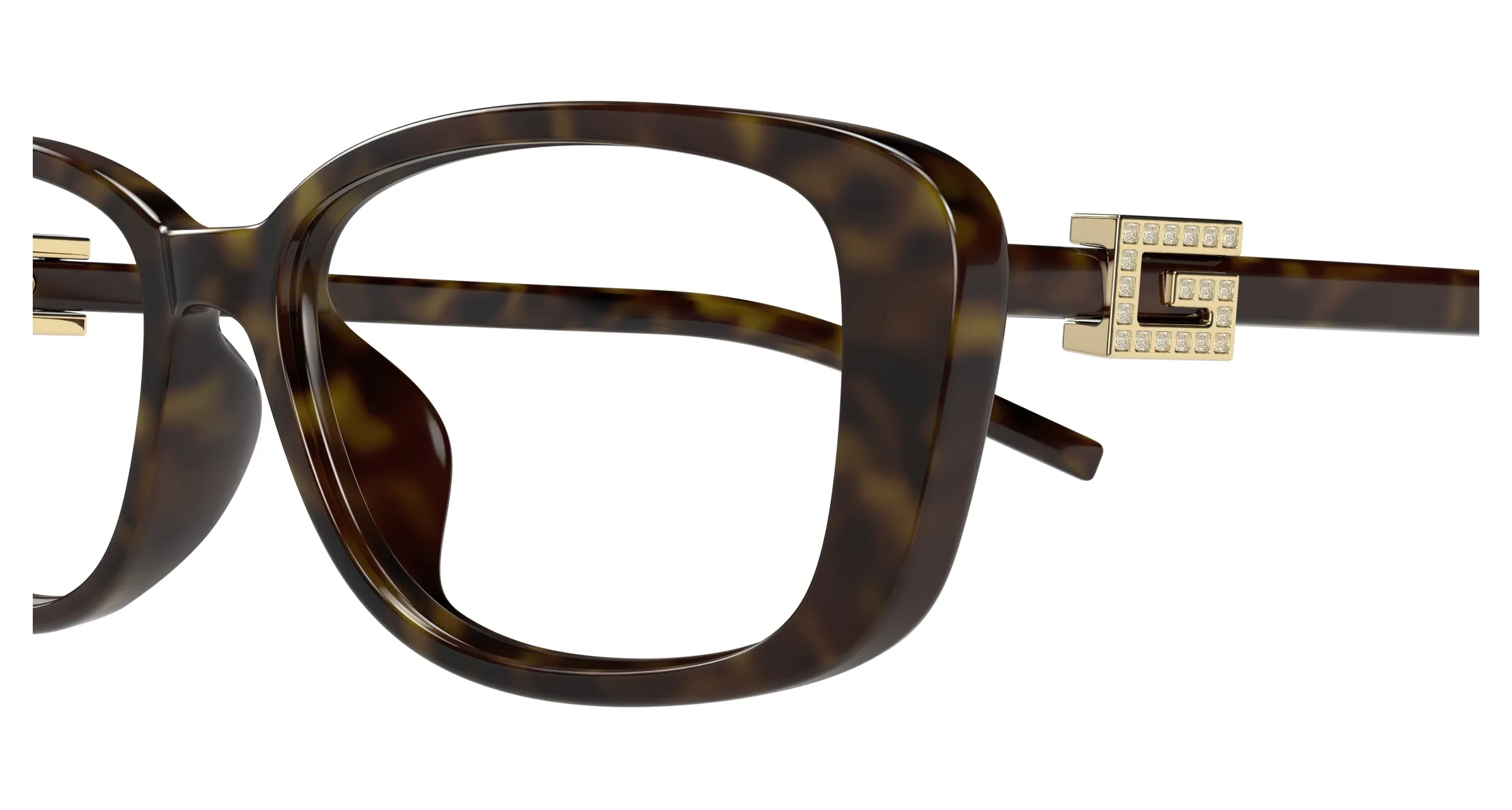 Gucci GG1685OK 004 Montature da vista Iniettato Havana Trasparente Squadrata - immagine 3