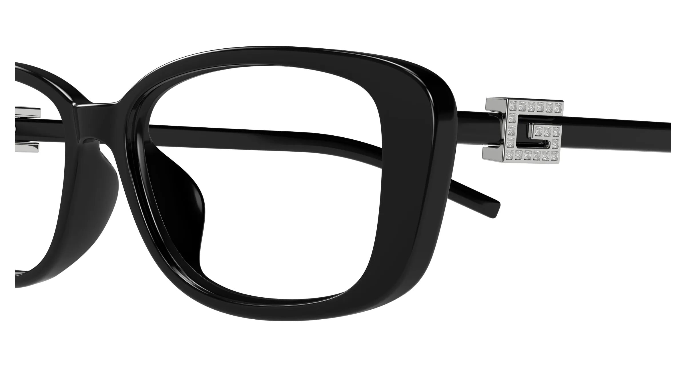 Gucci GG1685OK 002 Montature da vista Iniettato Nero Trasparente Squadrata - immagine 3