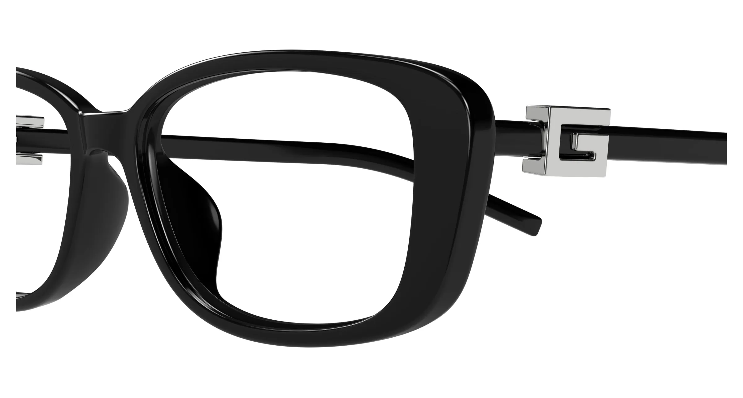 Gucci GG1685OK 001 Montature da vista Iniettato Nero Trasparente Squadrata - immagine 3