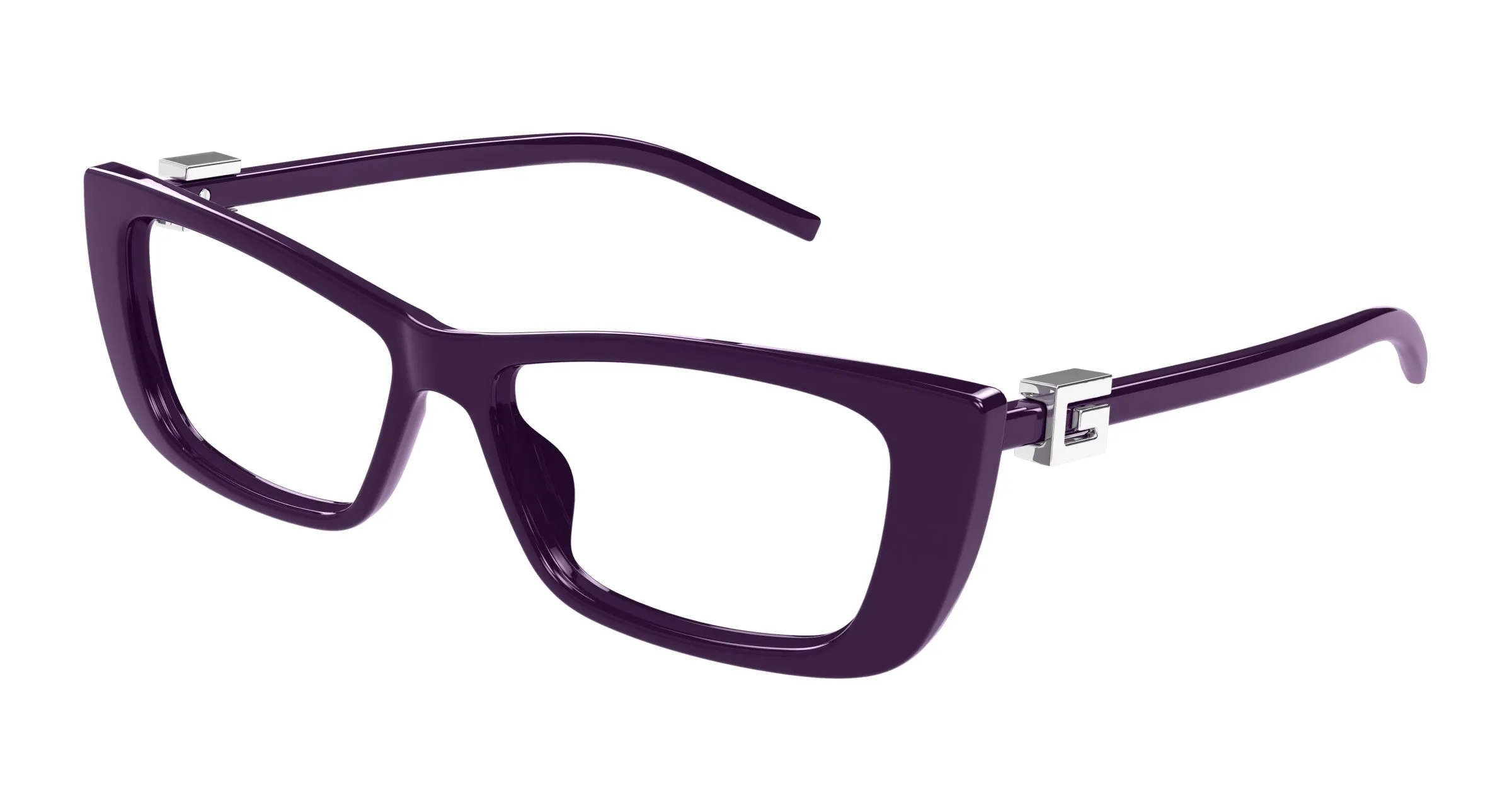 Gucci GG1682O 004 Montature da vista Iniettato Viola Trasparente Cat Eye - immagine 1