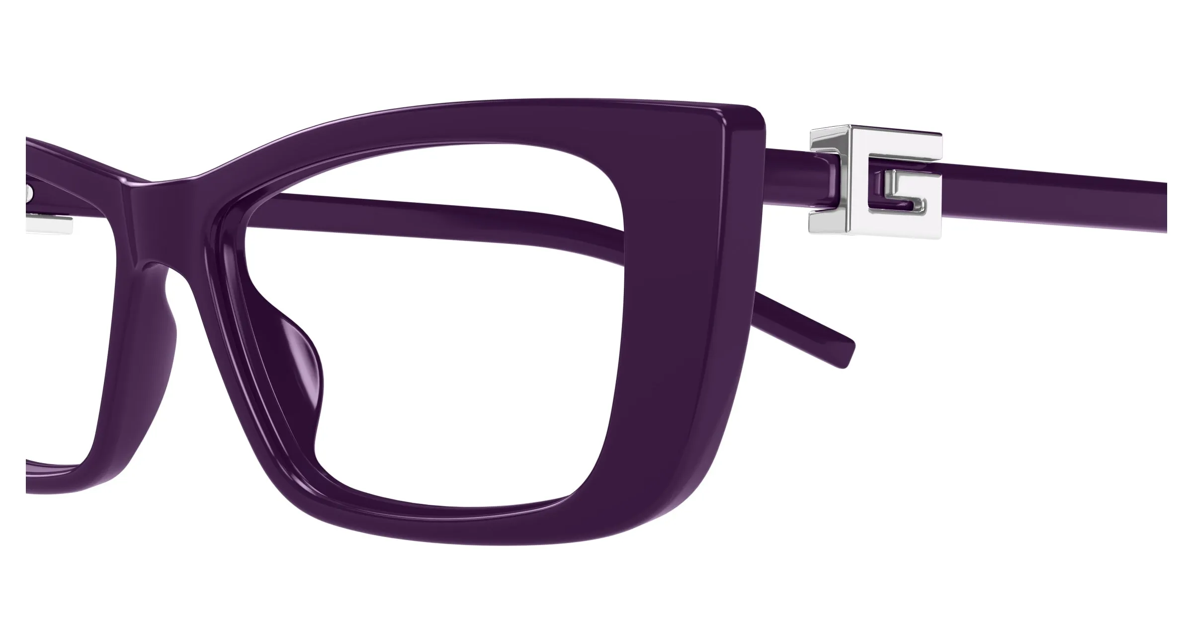Gucci GG1682O 004 Montature da vista Iniettato Viola Trasparente Cat Eye - immagine 3