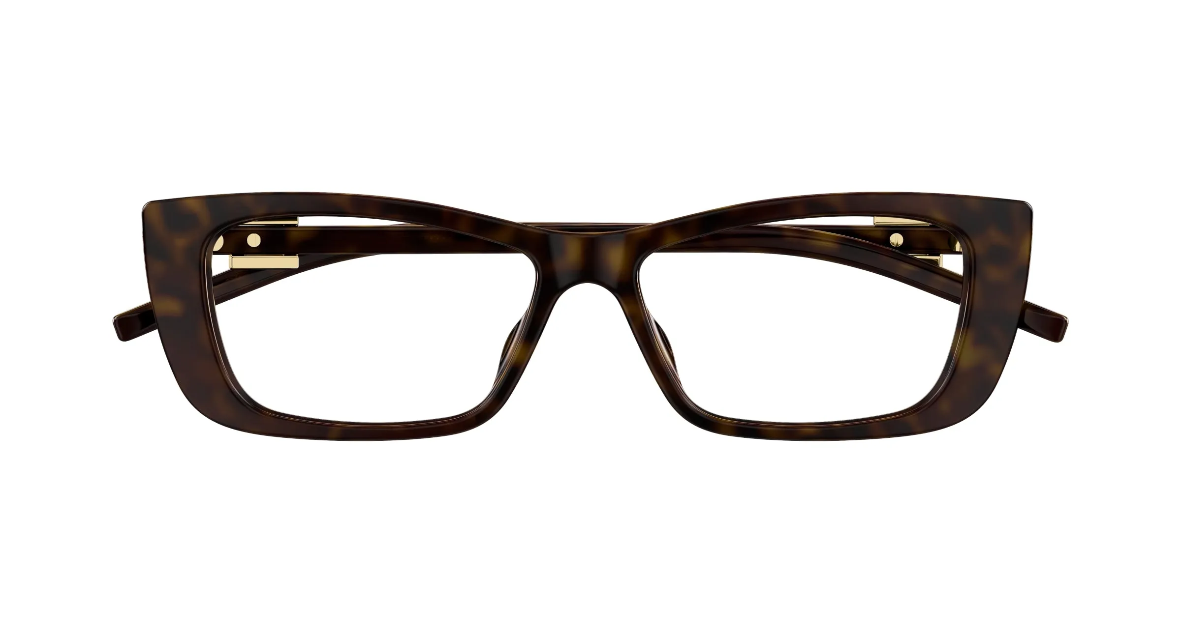 Gucci GG1682O 003 Montature da vista Iniettato Havana Trasparente Cat Eye - immagine 2