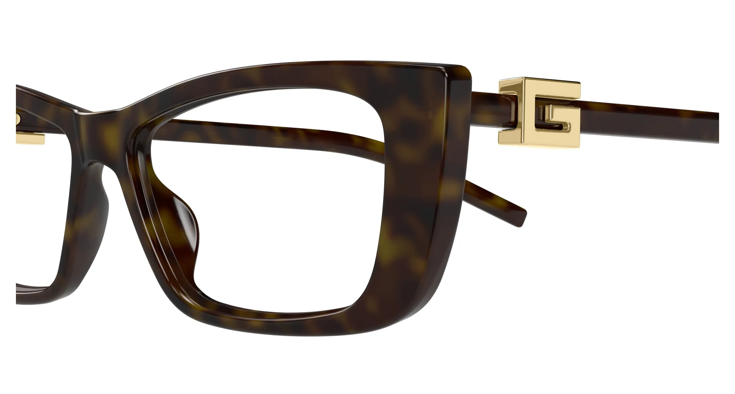 Gucci GG1682O 003 Montature da vista Iniettato Havana Trasparente Cat Eye - immagine 3