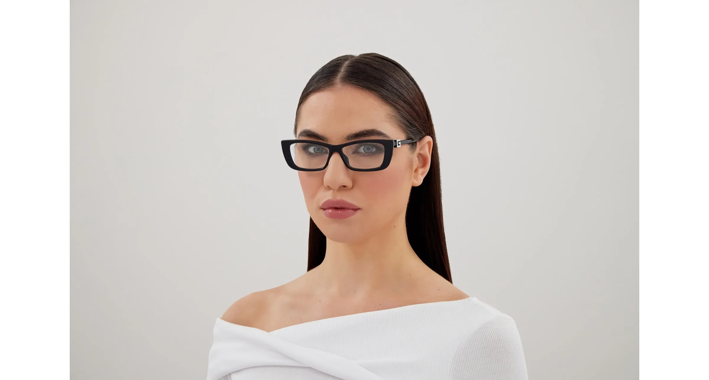 Gucci GG1682O 002 Montature da vista Iniettato Nero Trasparente Cat Eye - immagine 4