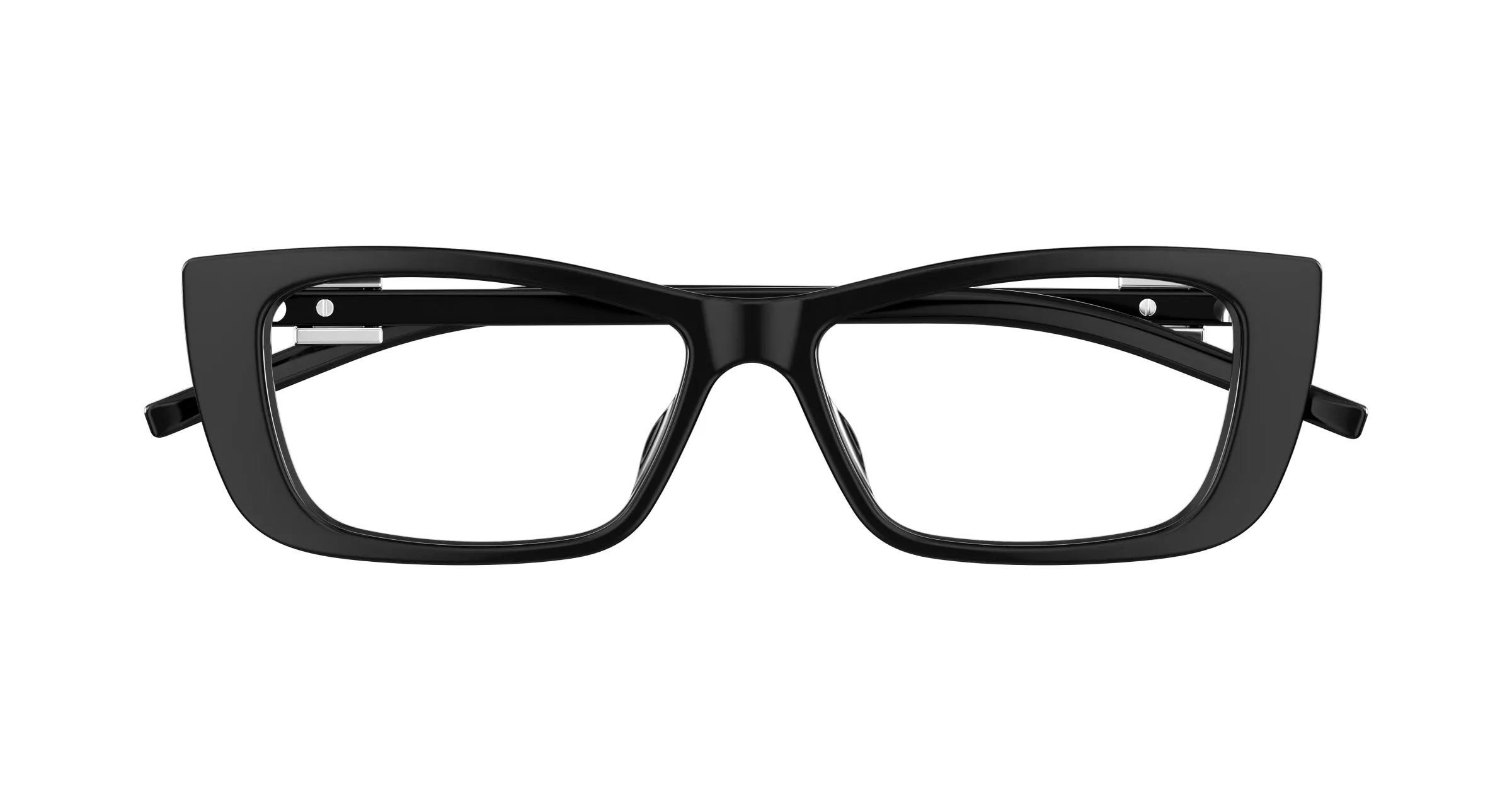 Gucci GG1682O 001 Montature da vista Iniettato Nero Trasparente Cat Eye - immagine 2