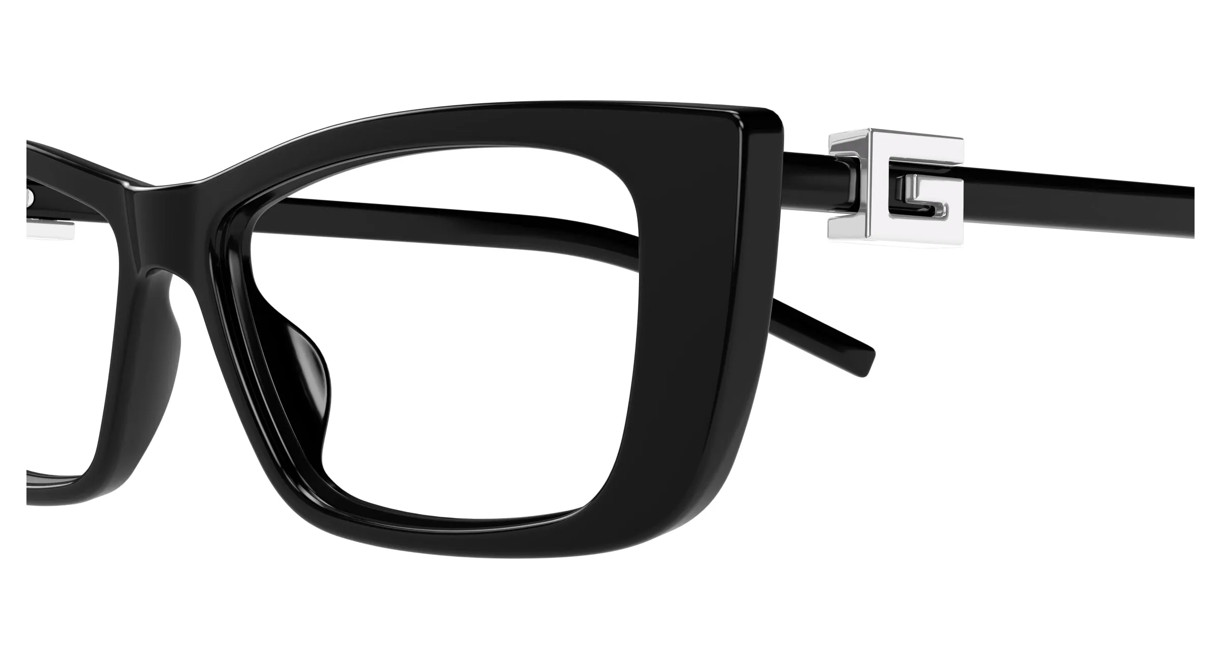 Gucci GG1682O 001 Montature da vista Iniettato Nero Trasparente Cat Eye - immagine 3