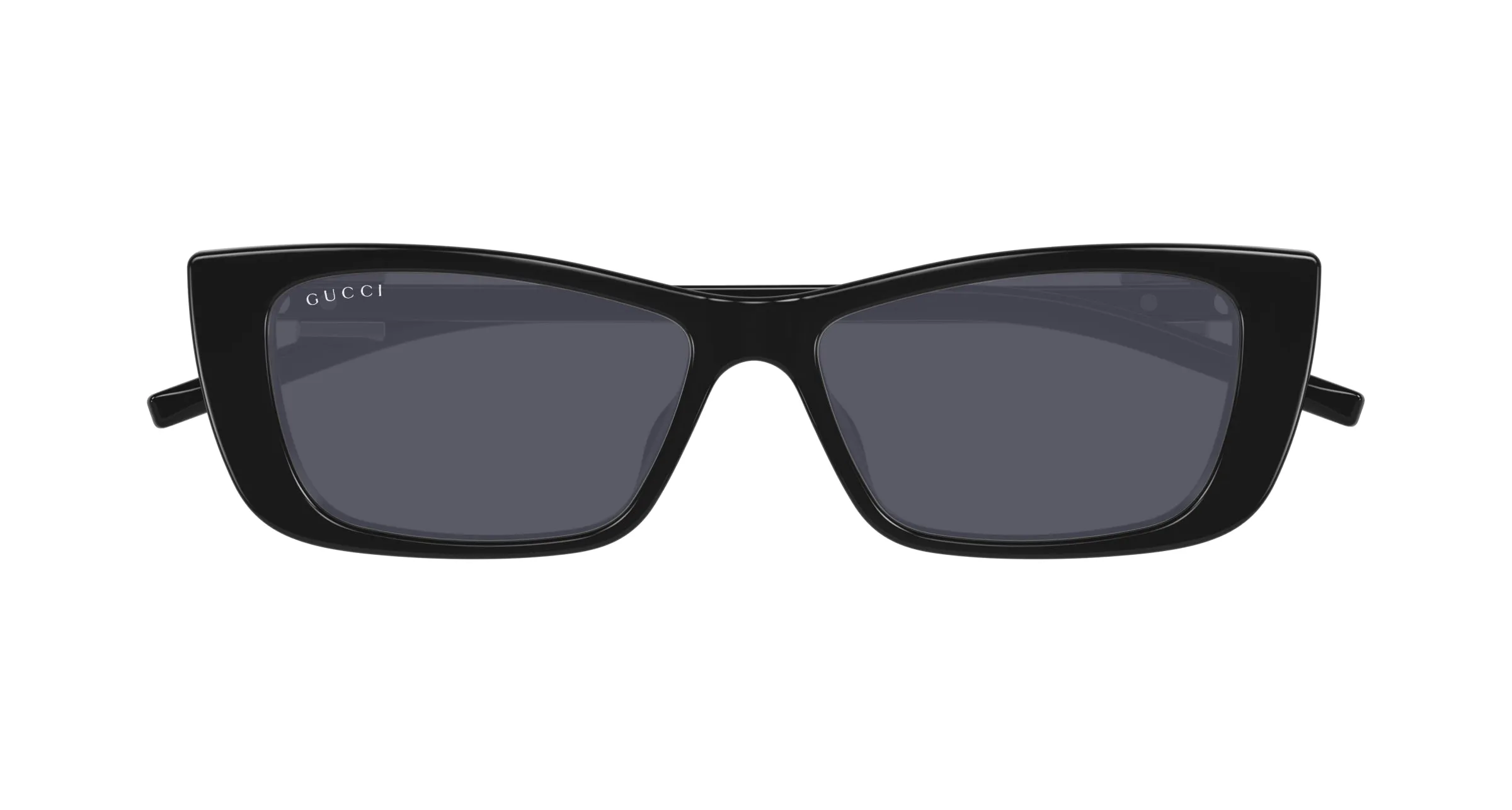 Gucci GG1681S 008 Occhiali da sole Iniettato Nero Grigio Cat Eye - immagine 2