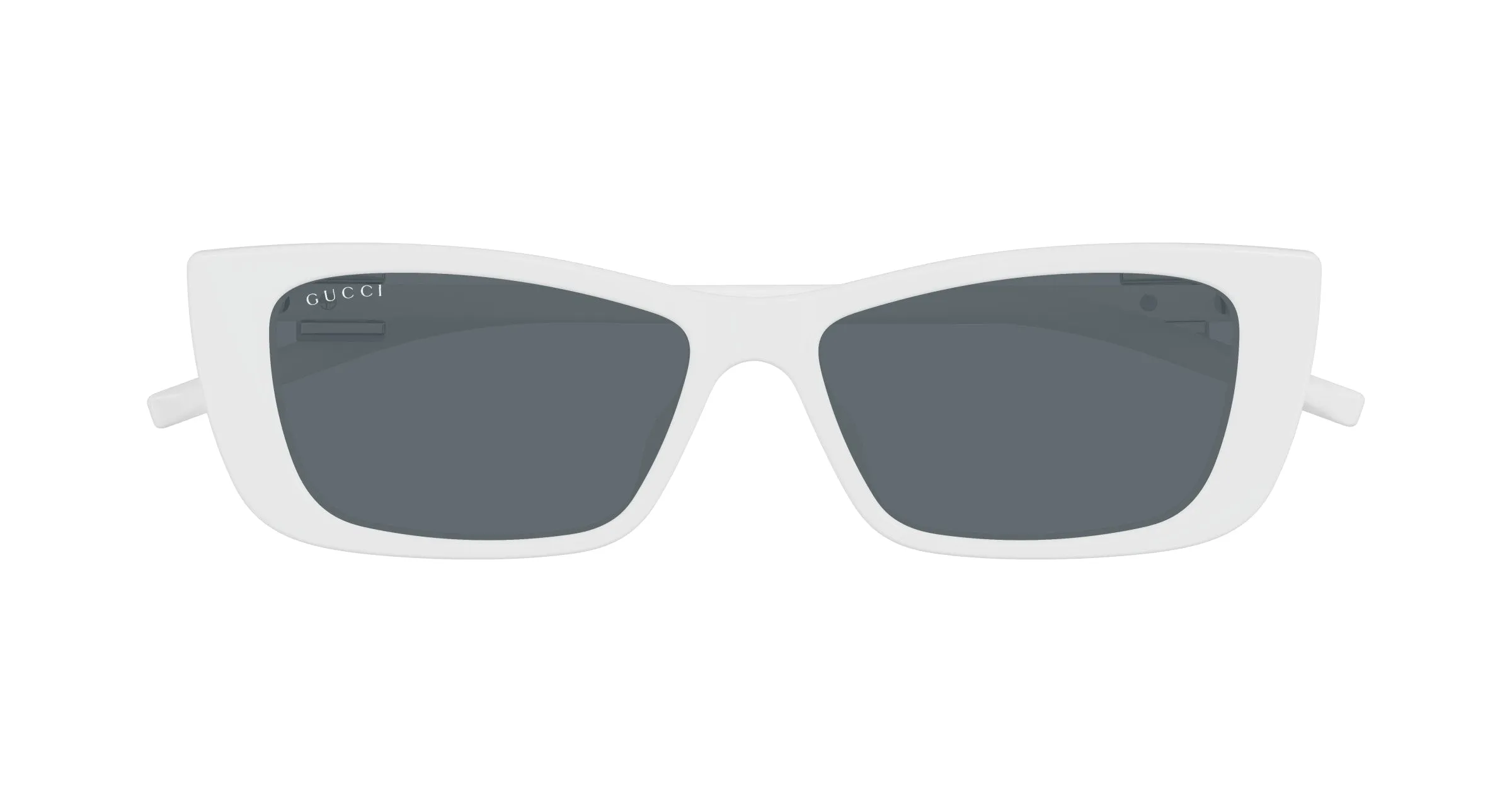 Gucci Donna GG1681S 006 Occhiali da sole Iniettato Bianco Grigio Cat Eye - immagine 2