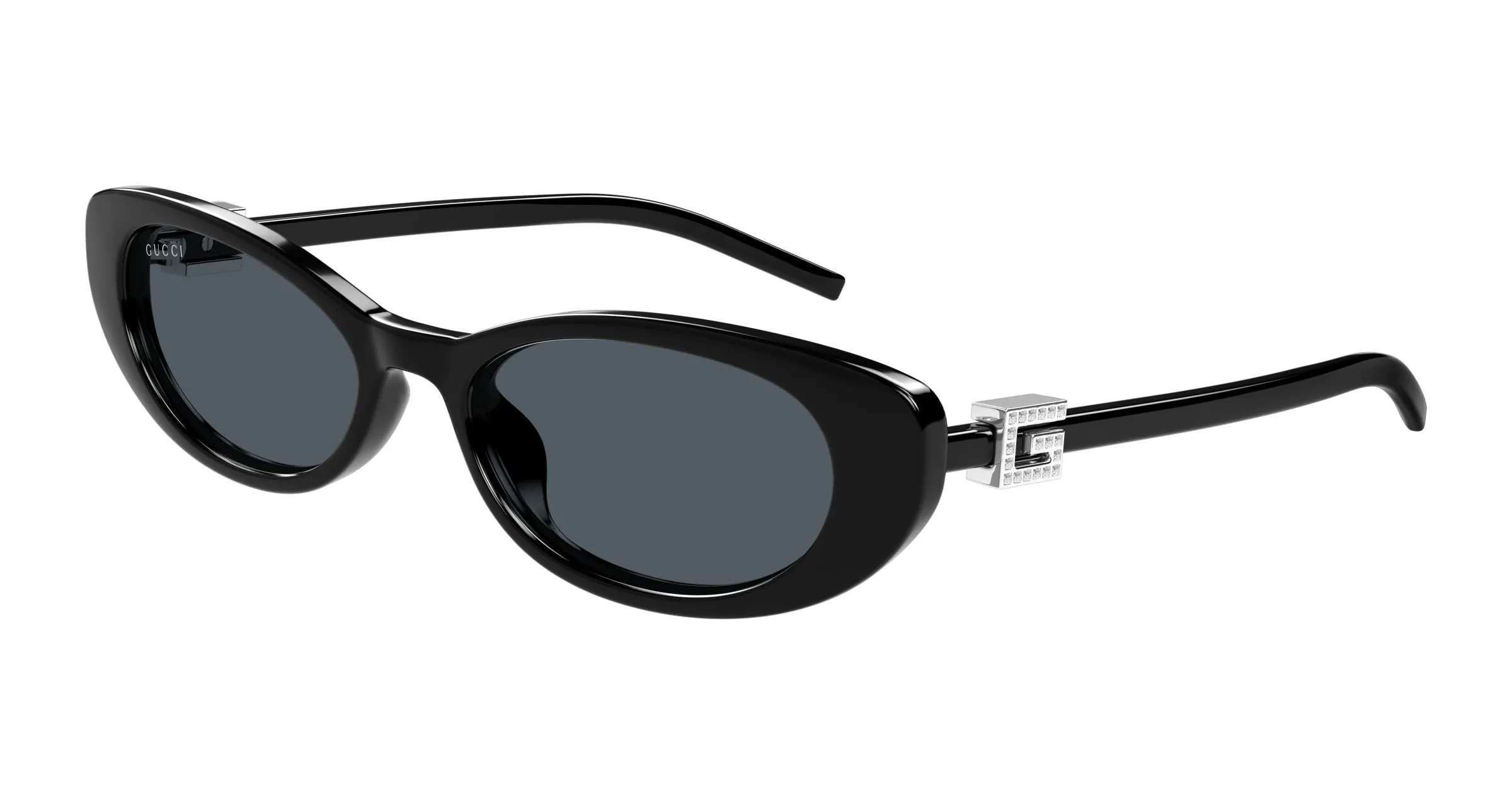 Gucci GG1680S 002 Occhiali da sole Iniettato Nero Grigio Cat Eye - immagine 1