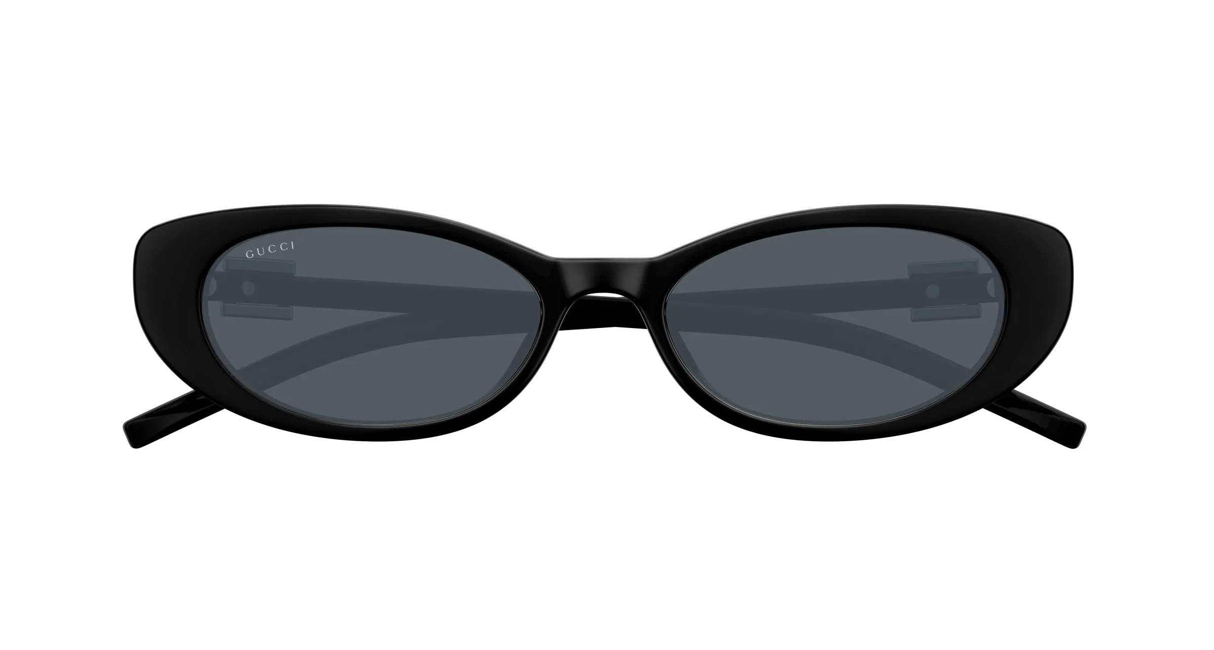 Gucci GG1680S 002 Occhiali da sole Iniettato Nero Grigio Cat Eye - immagine 2