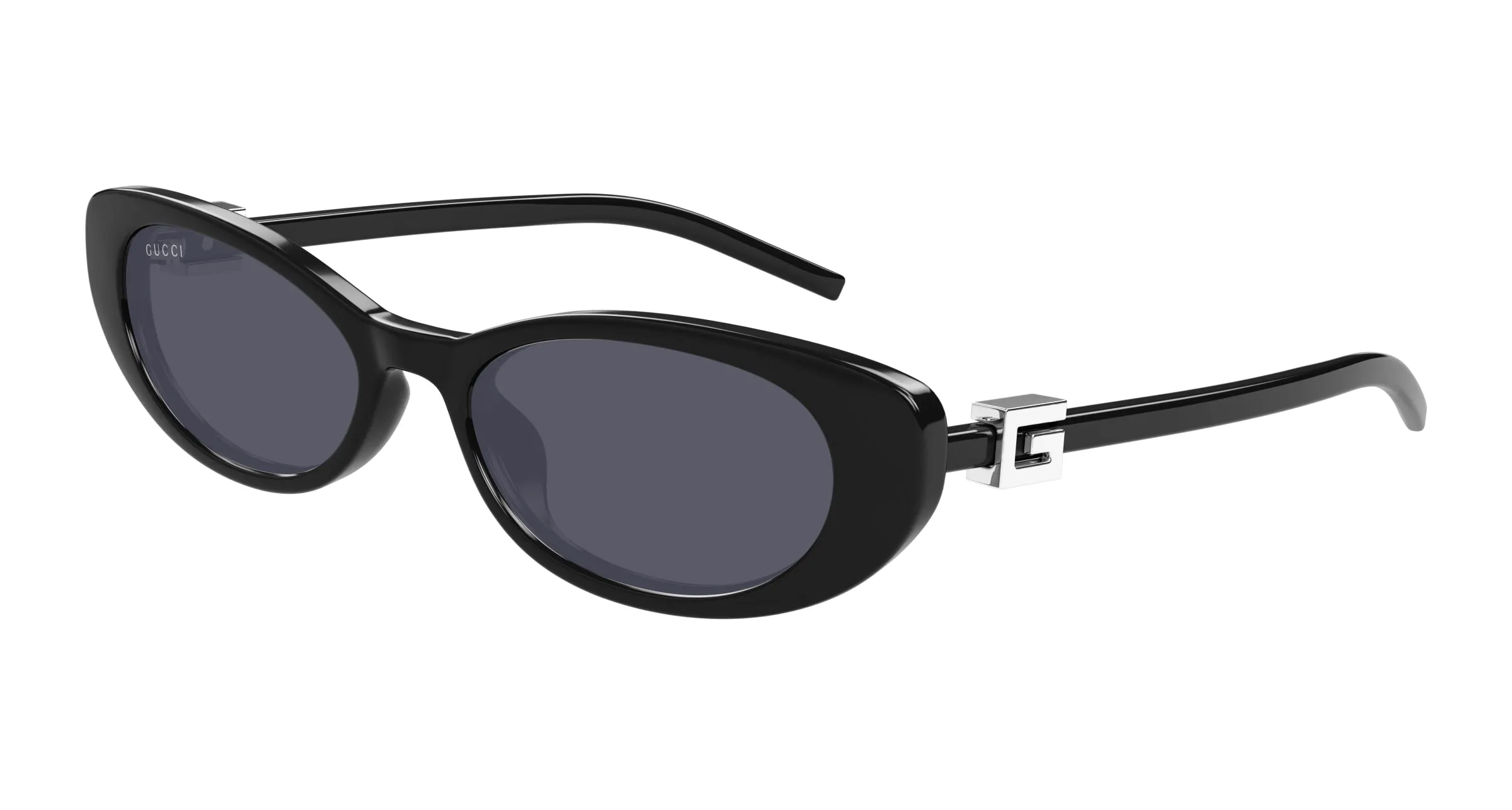 Gucci GG1680S 001 Occhiali da sole Iniettato Nero Grigio Cat Eye - immagine 1