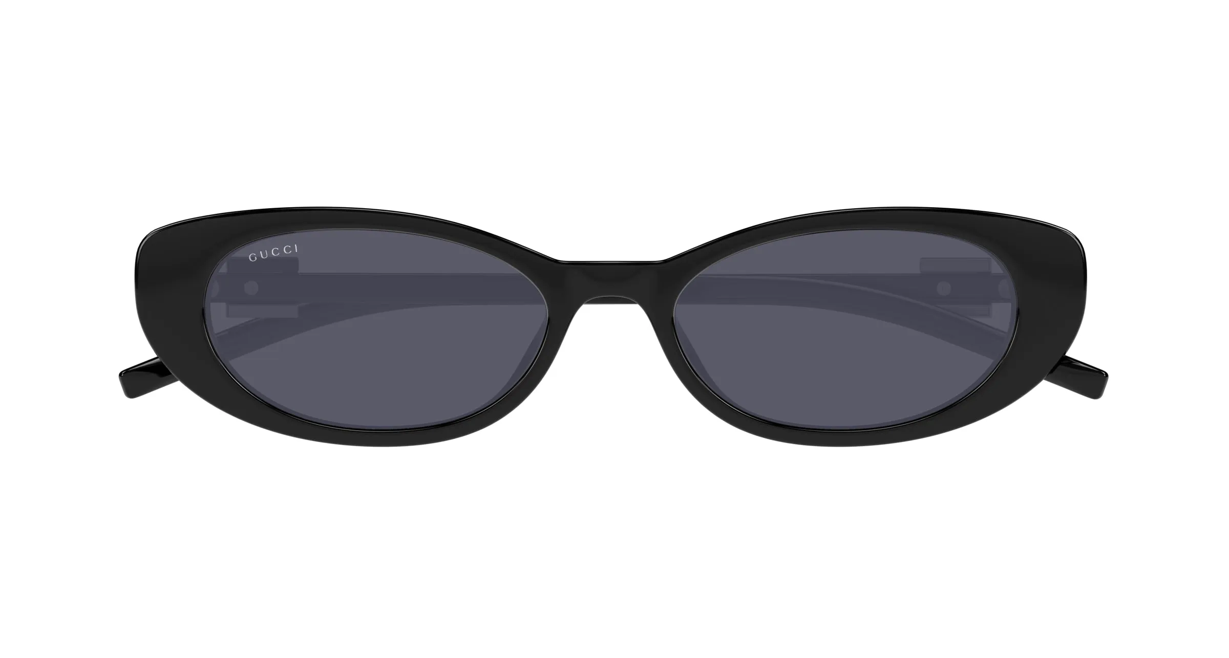 Gucci GG1680S 001 Occhiali da sole Iniettato Nero Grigio Cat Eye - immagine 2