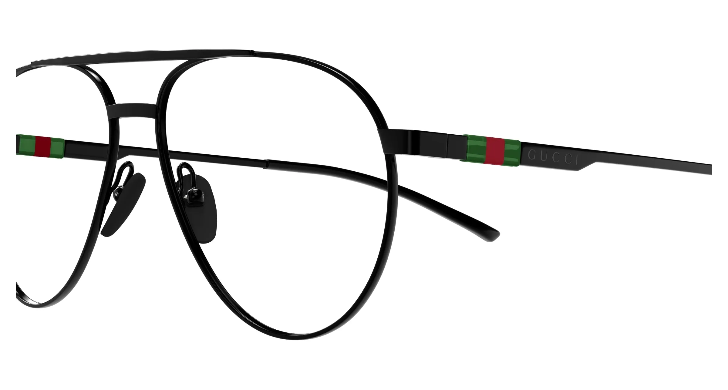 Gucci GG1679O 003 Montature da vista Metallo Nero Trasparente Pilot - immagine 3