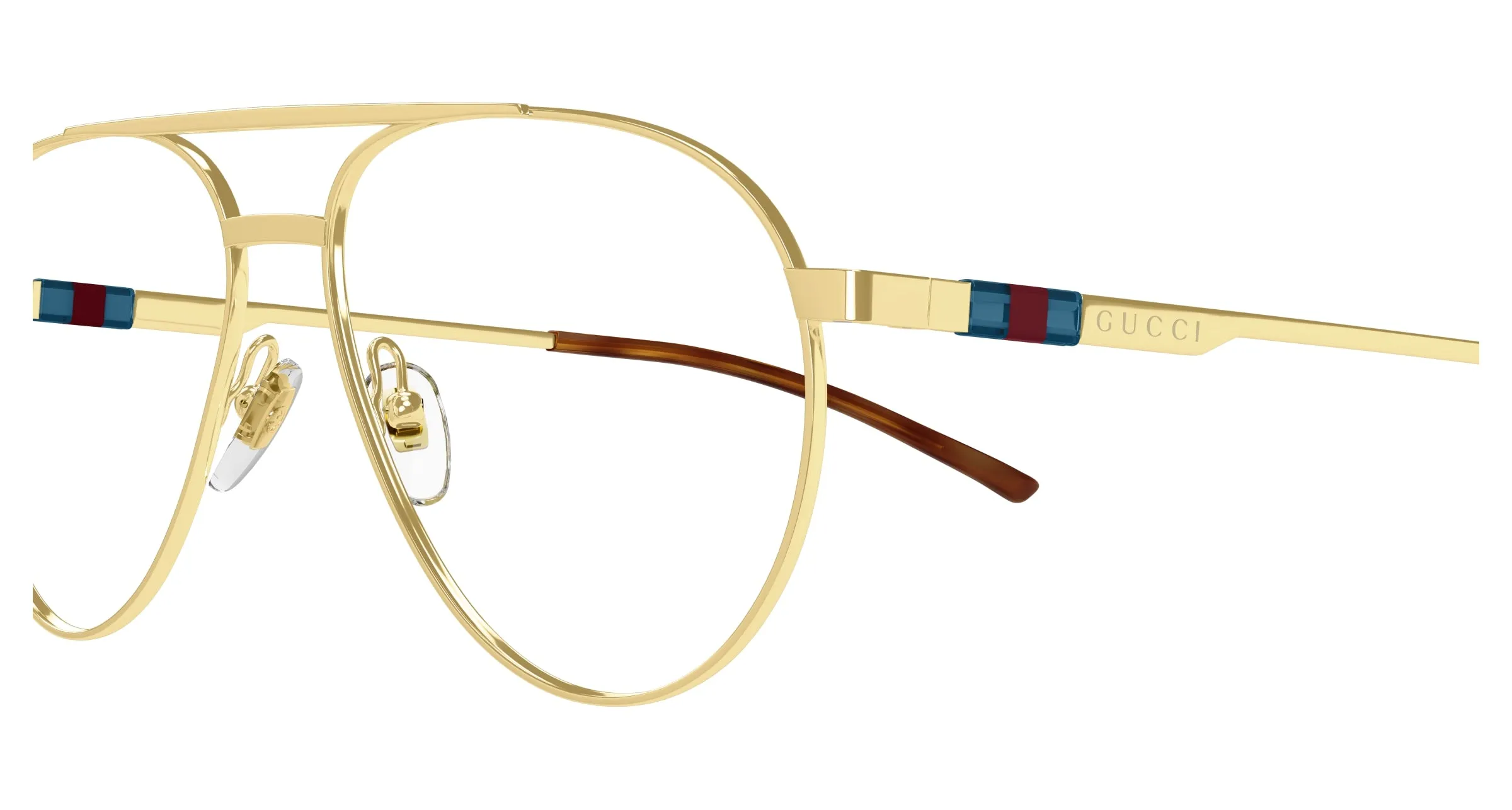 Gucci GG1679O 002 Montature da vista Metallo Oro Trasparente Pilot - immagine 3