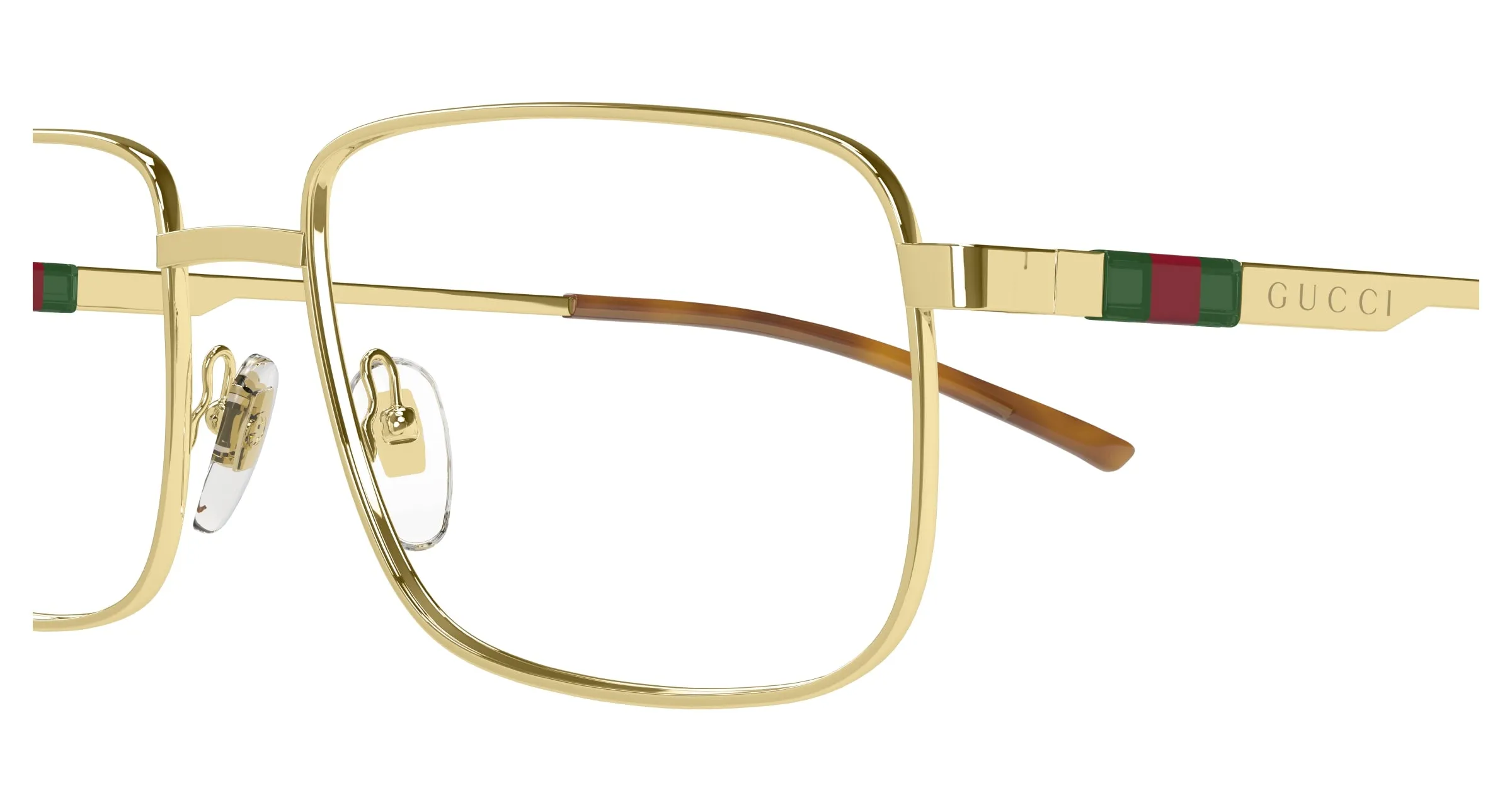 Gucci GG1678O 005 Montature da vista Metallo Oro Trasparente Squadrata - immagine 3