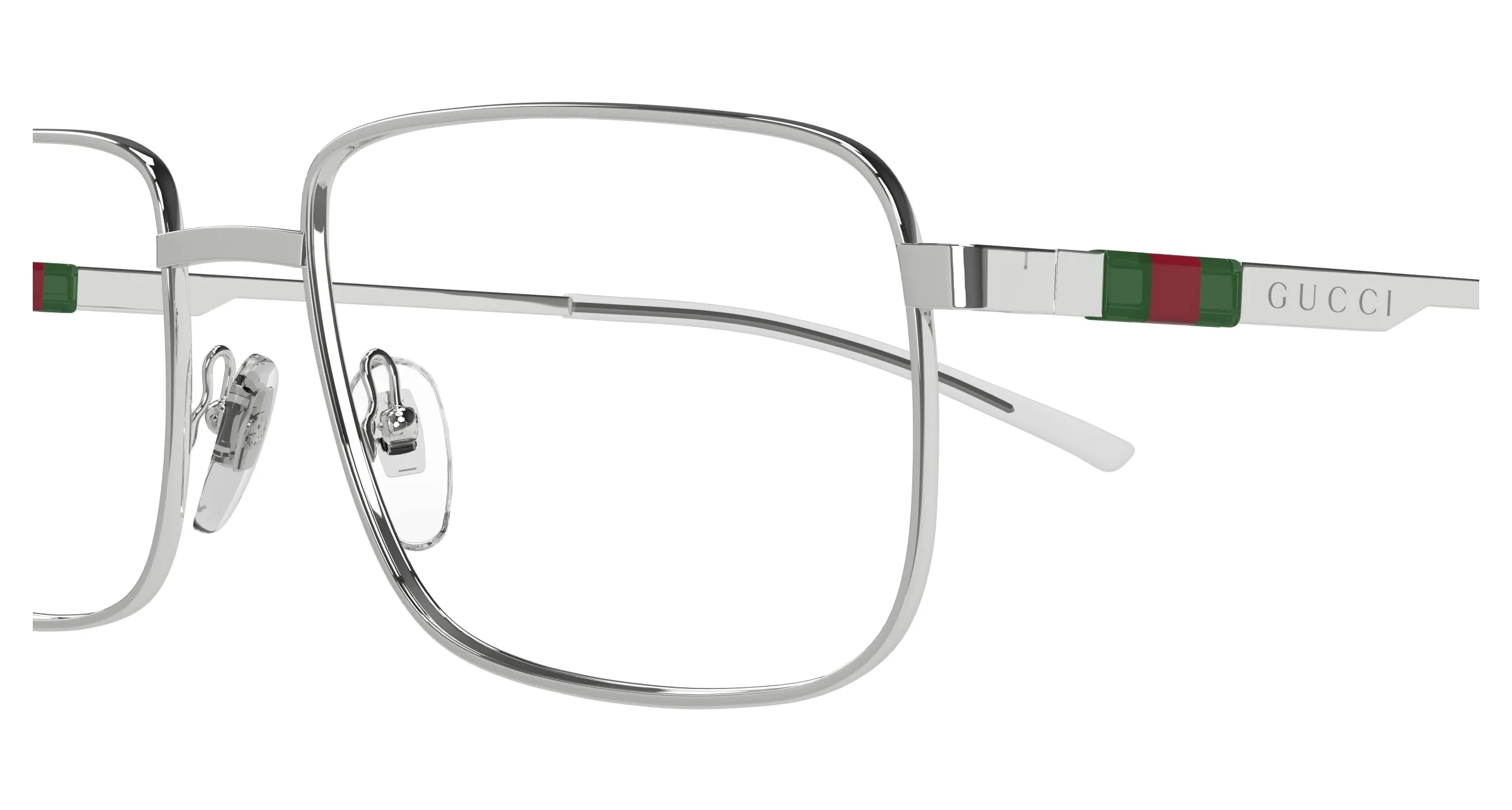 Gucci GG1678O 004 Montature da vista Metallo Argento Trasparente Squadrata - immagine 3