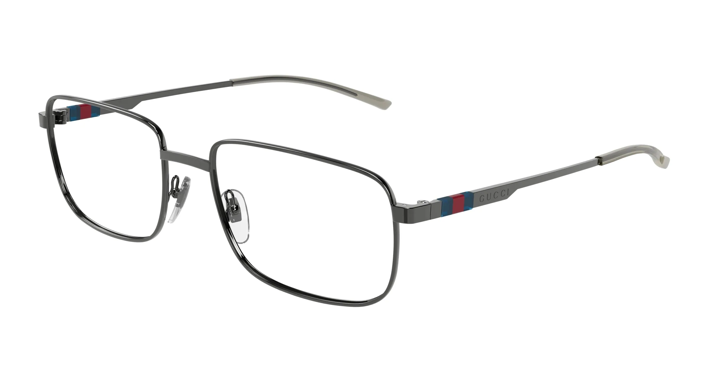 Gucci GG1678O 003 Montature da vista Metallo Rutenio Trasparente Squadrata - immagine 1