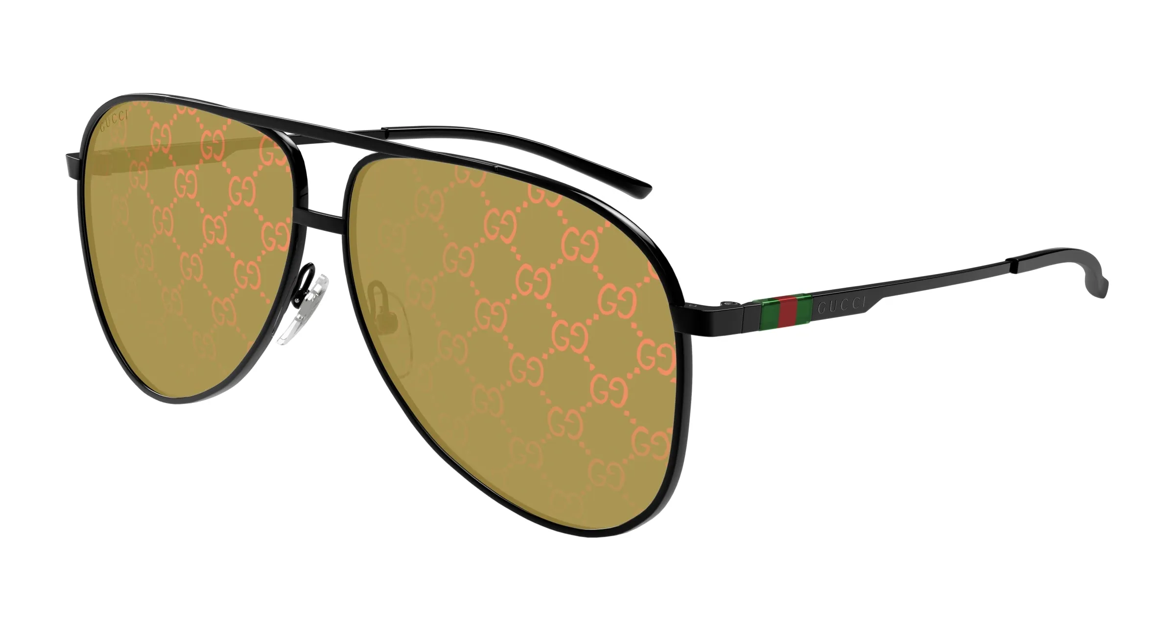 Gucci GG1677S 005 Occhiali da sole Metallo Nero Pilot - immagine 1