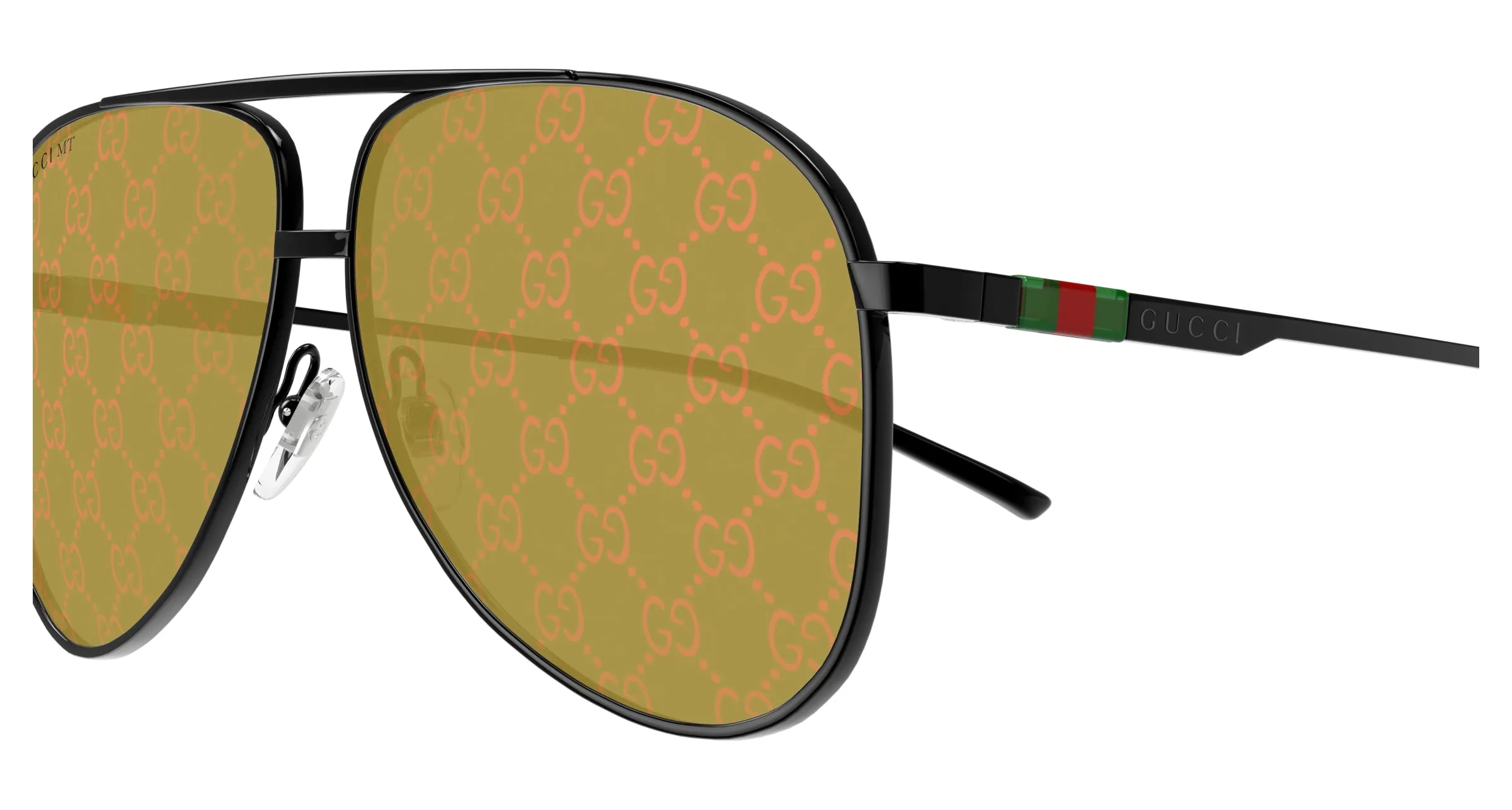 Gucci GG1677S 005 Occhiali da sole Metallo Nero Pilot - immagine 3