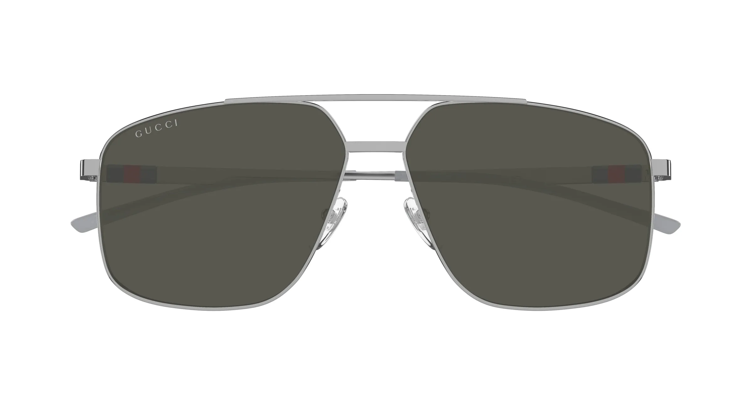 Gucci GG1676S 001 Occhiali da sole Metallo Argento Grigio Pilot - immagine 2
