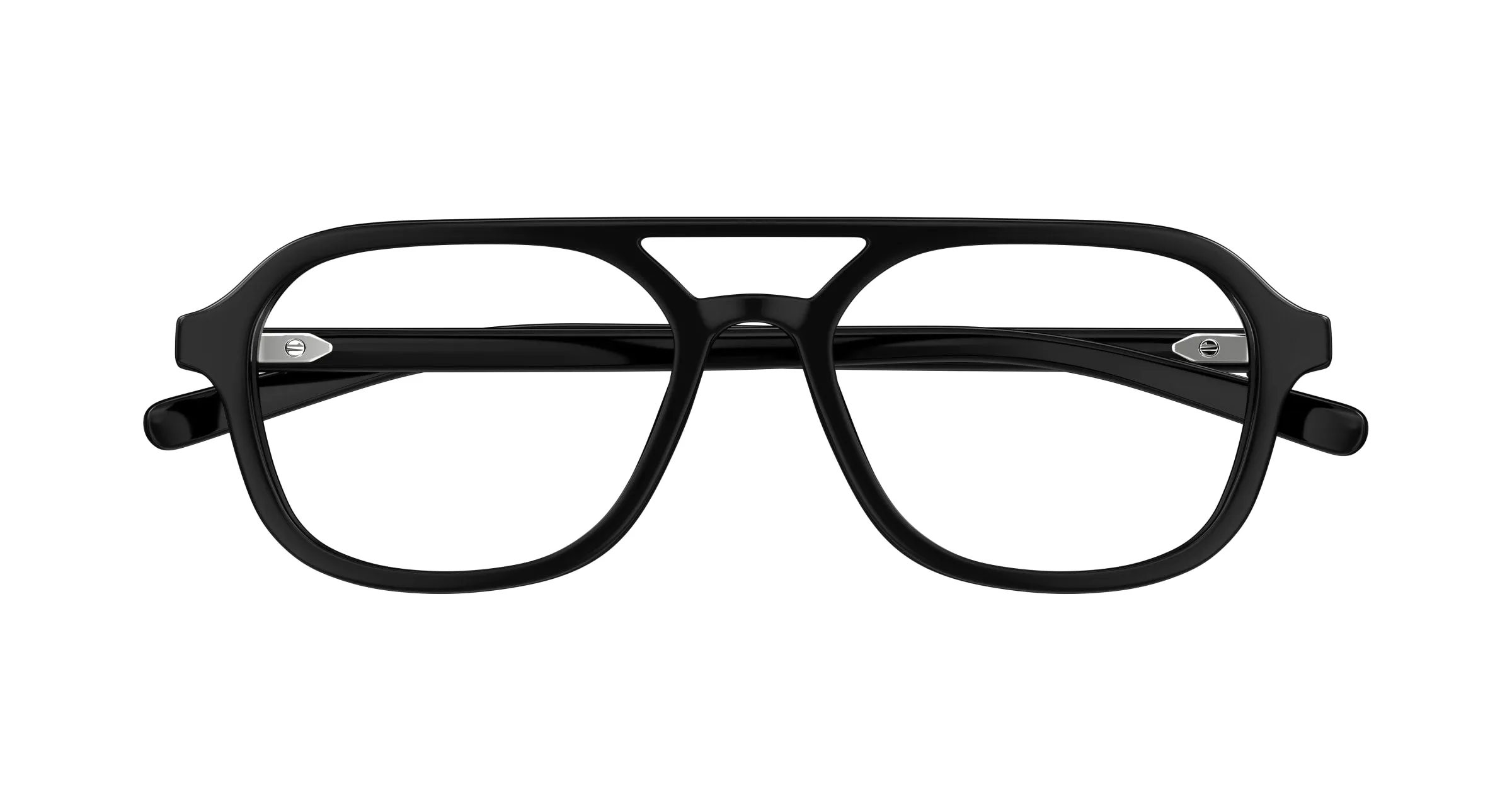 Gucci GG1673O 001 Montature da vista Acetato Nero Trasparente Pilot - immagine 2