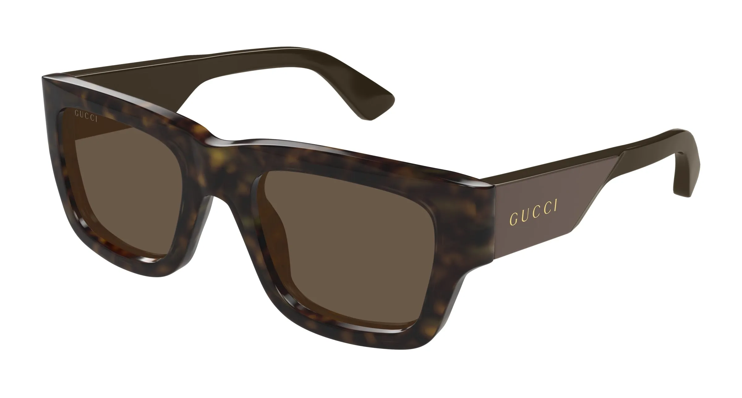 Gucci GG1668S 005 Occhiali da sole Acetato Havana Marrone Squadrata - immagine 1