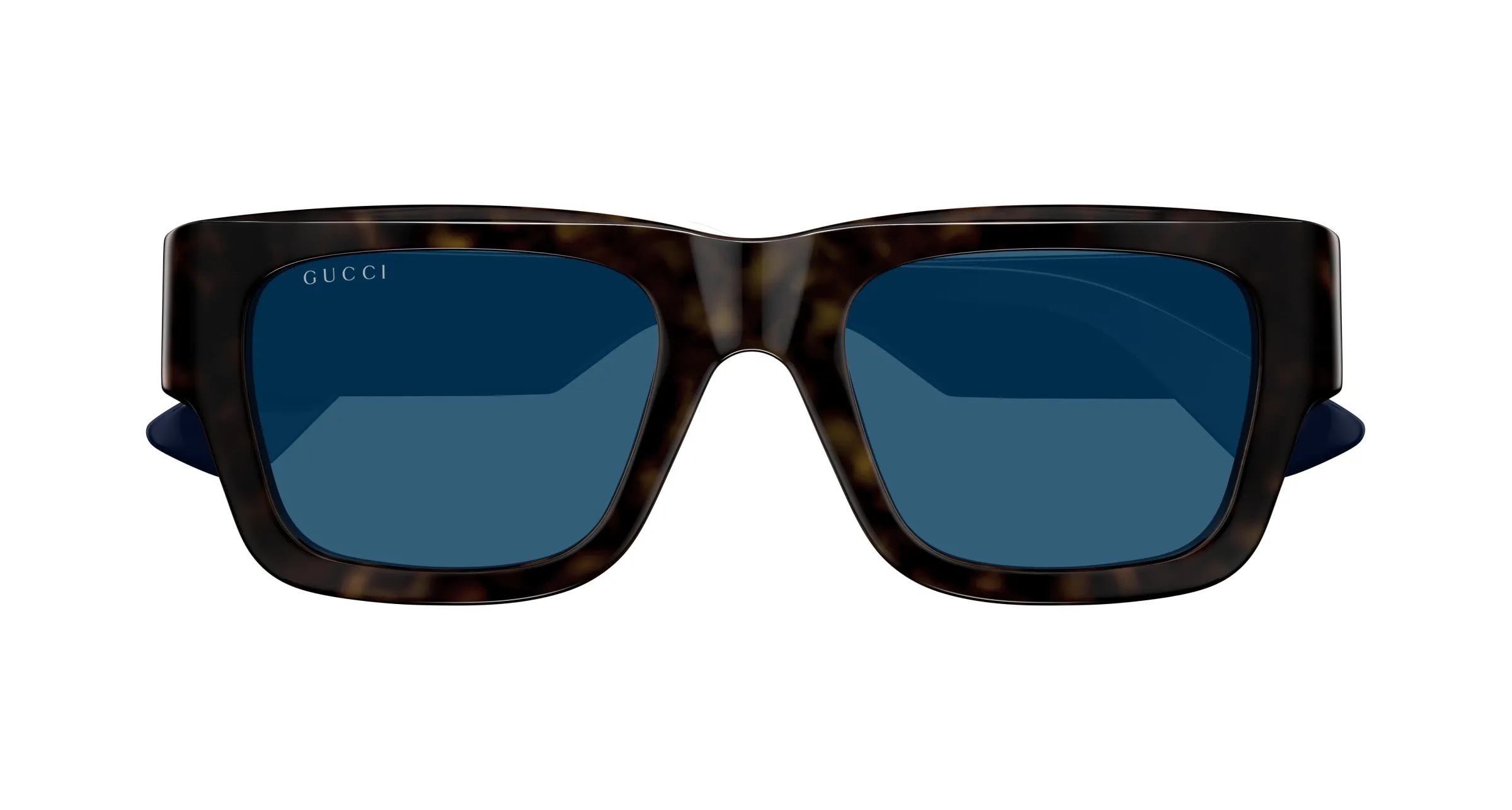 Gucci GG1668S 002 Occhiali da sole Acetato Havana Blu Squadrata - immagine 2
