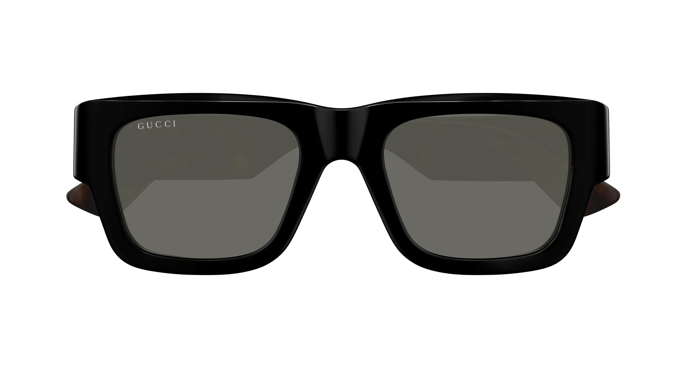Gucci GG1668S 001 Occhiali da sole Acetato Nero Grigio Squadrata - immagine 2
