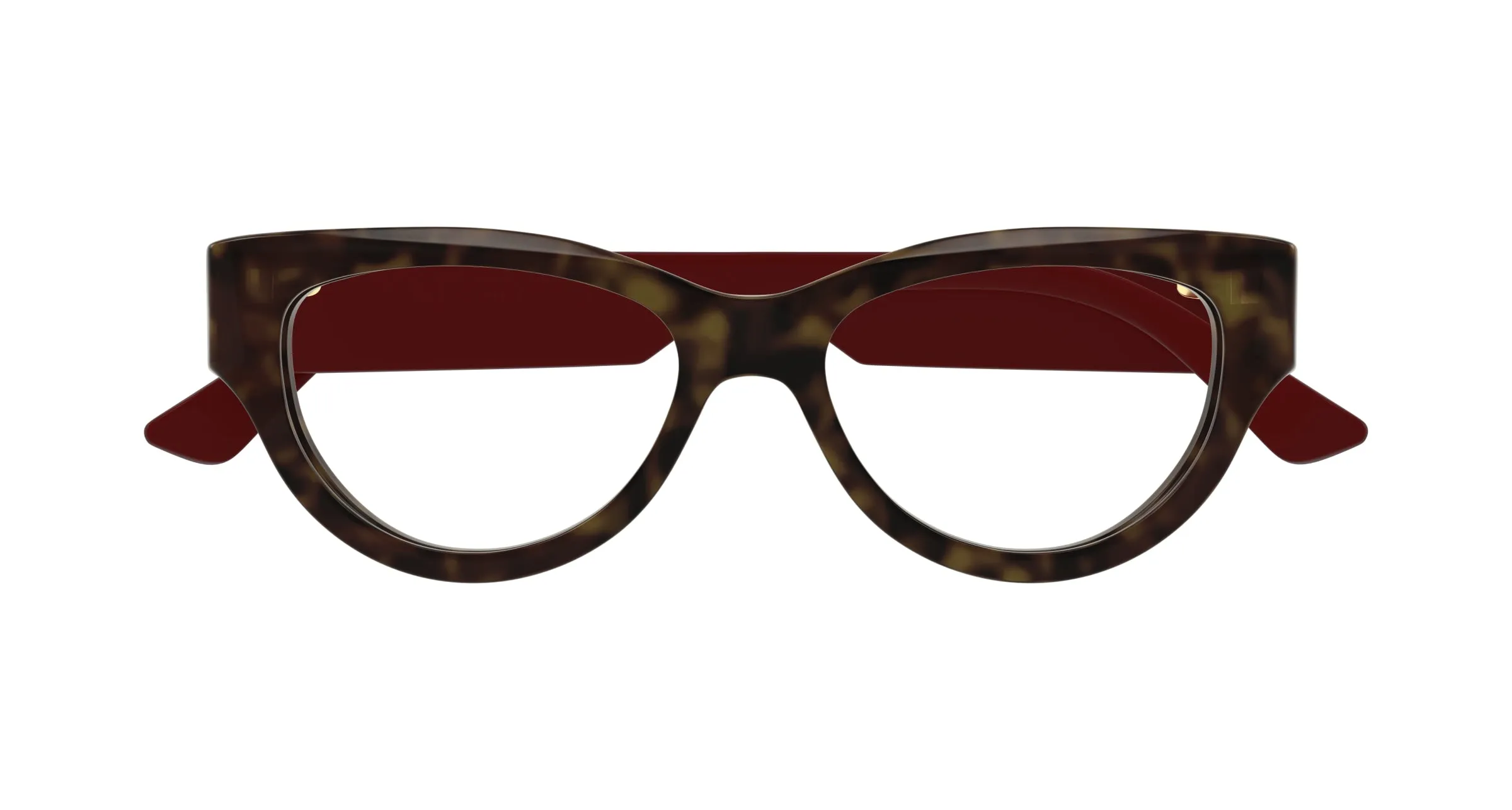 Gucci GG1665O 006 Montature da vista Acetato Havana Trasparente Cat Eye - immagine 2