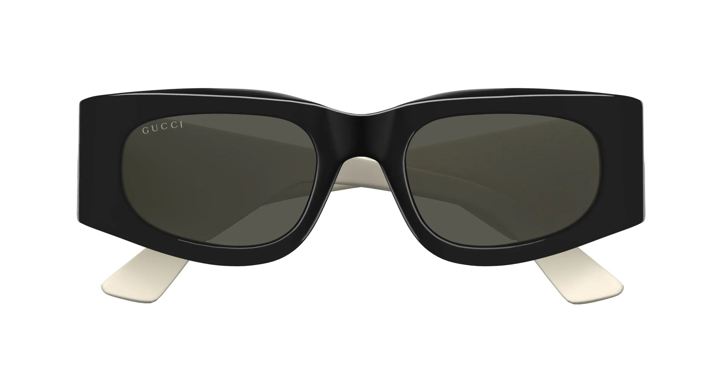 Gucci GG1664S 001 Occhiali da sole Acetato Nero Grigio Squadrata - immagine 2