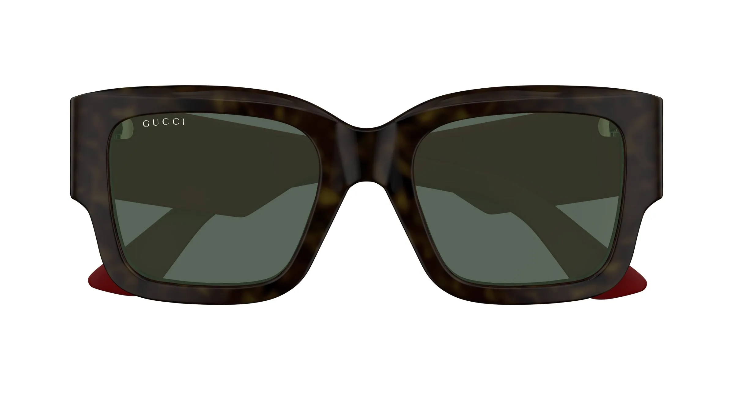 Gucci GG1663S 002 Occhiali da sole Acetato Havana Verde Squadrata - immagine 2