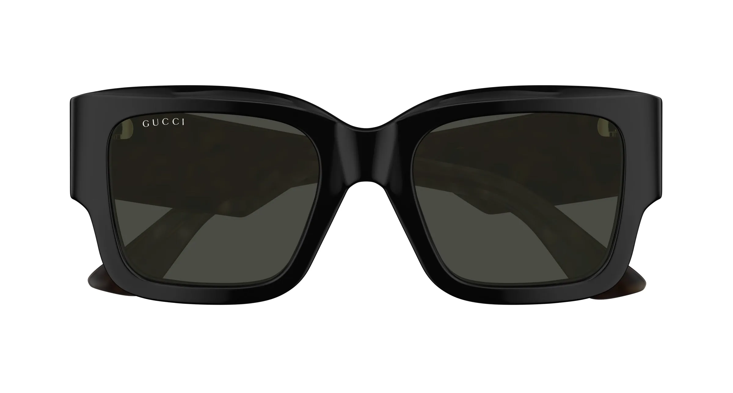 Gucci GG1663S 001 Occhiali da sole Acetato Nero Grigio Squadrata - immagine 2