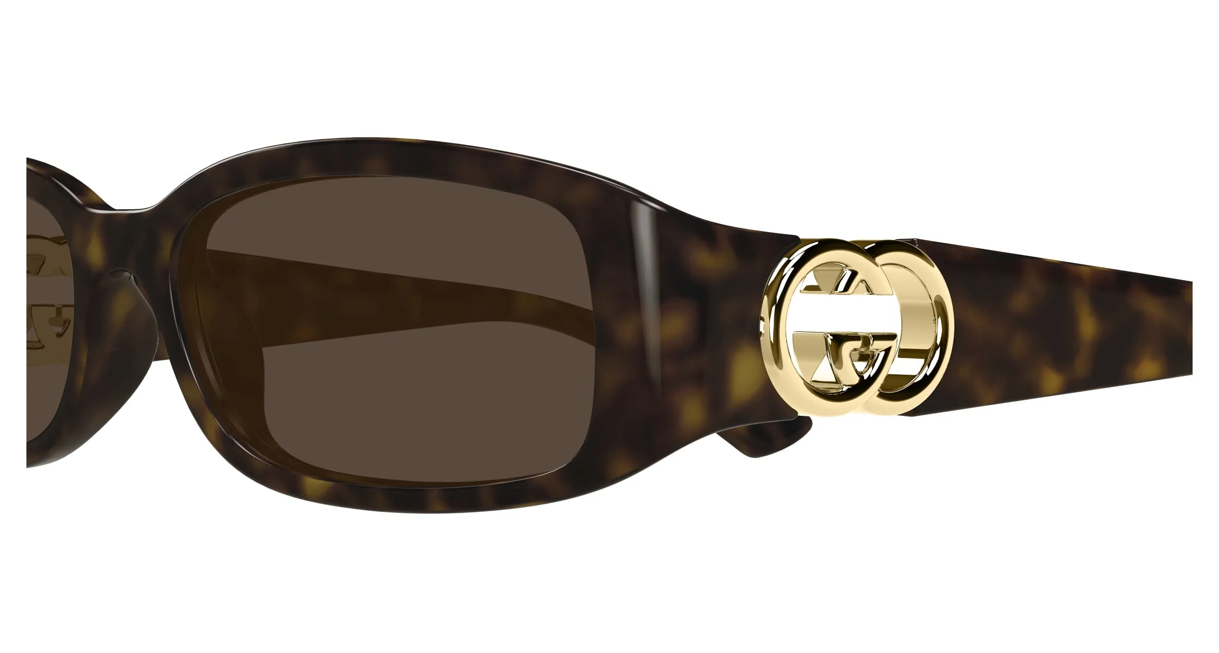 Gucci GG1661S 002 Occhiali da sole Iniettato Havana Marrone Squadrata - immagine 3