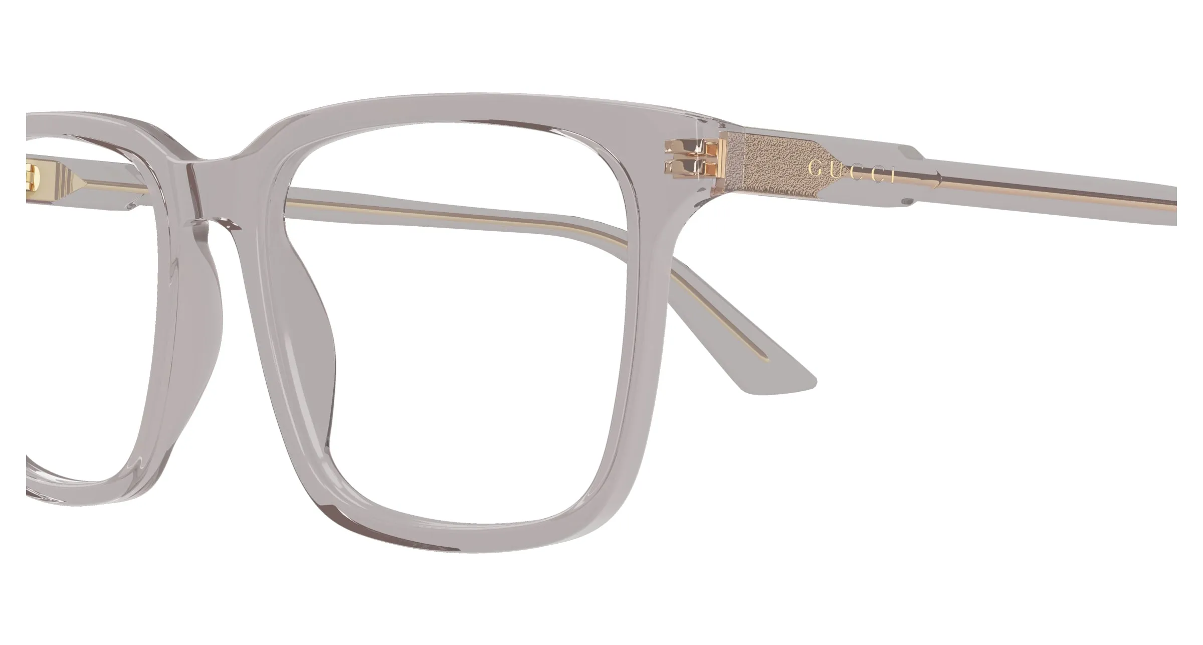 Gucci GG1120O 007 Montature da vista Acetato Grigio Trasparente Squadrata - immagine 3