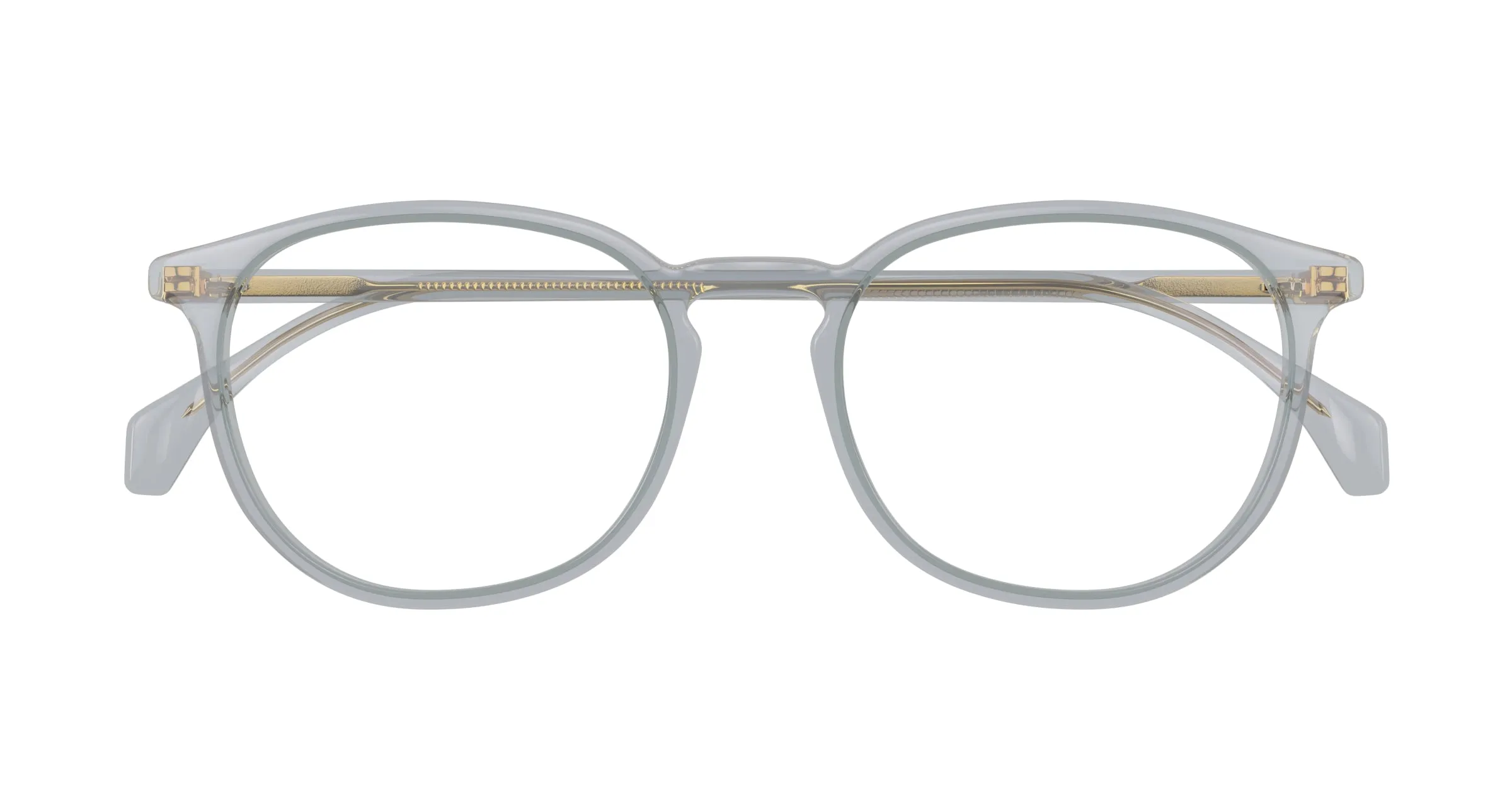 Gucci GG0551O 014 Montature da vista Acetato Grigio Trasparente Rotonda - immagine 2