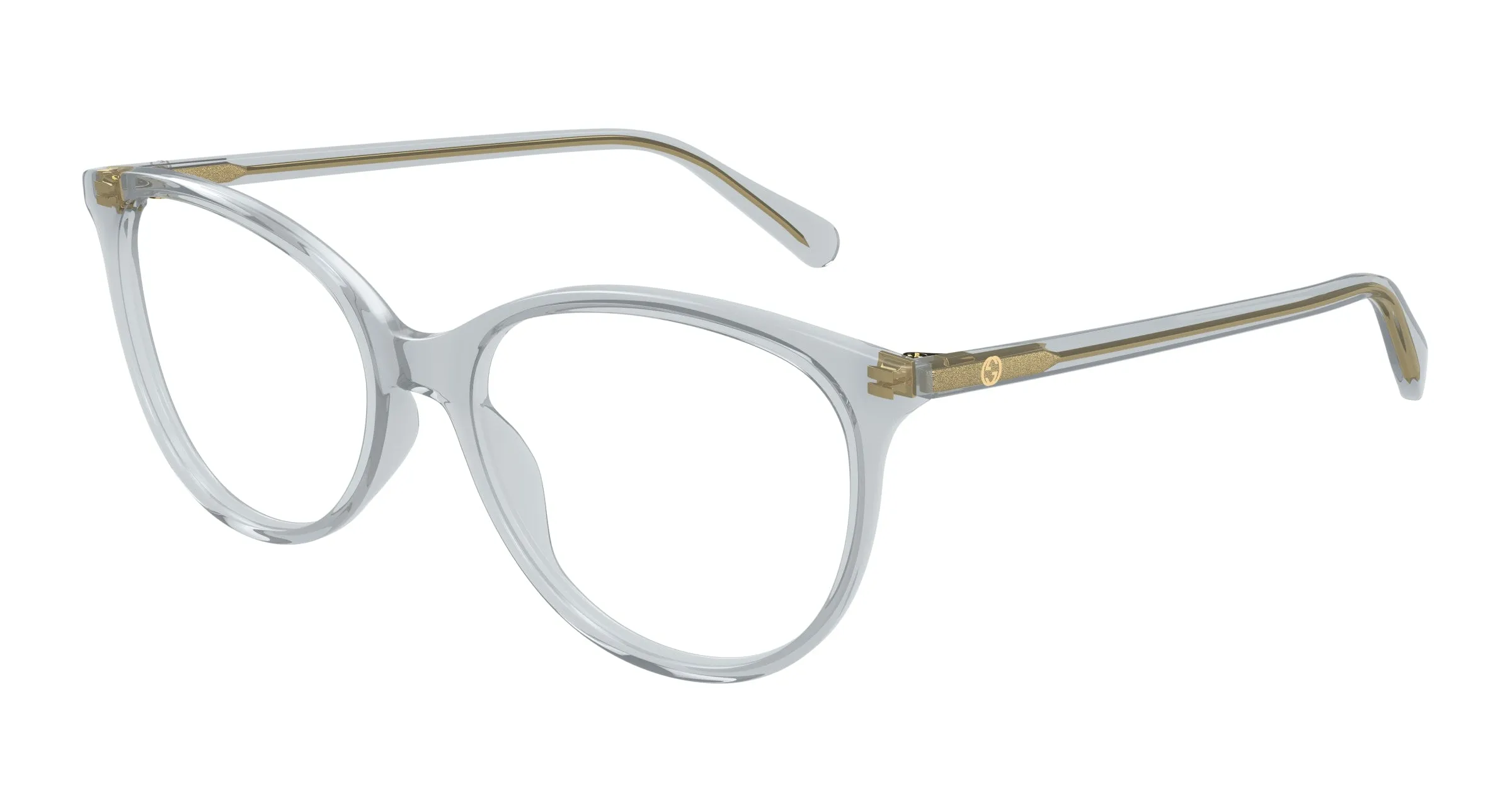 Gucci Donna GG0550O 014 Montature da vista Grigio Trasparente Cat Eye - immagine 1
