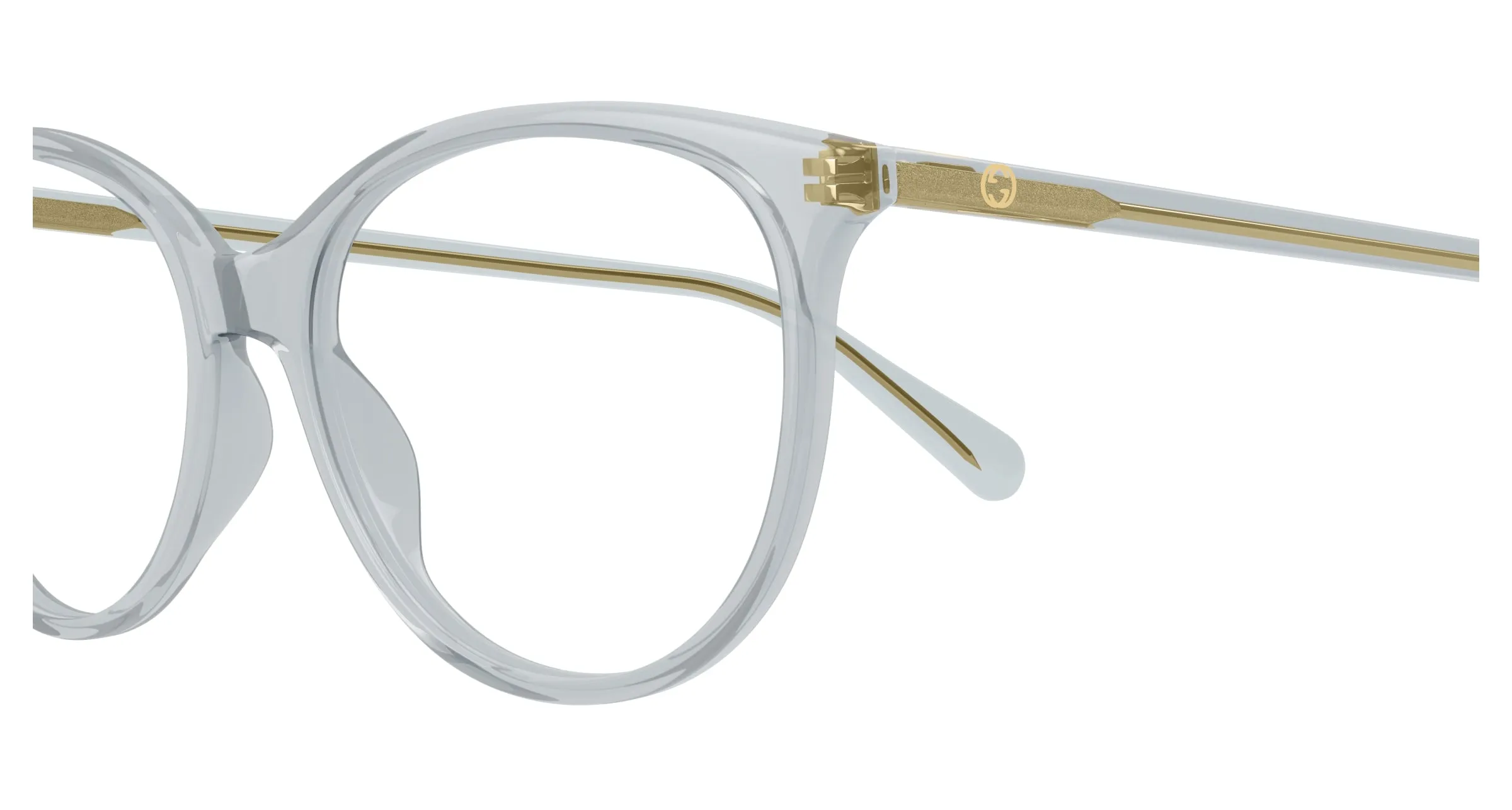 Gucci Donna GG0550O 014 Montature da vista Grigio Trasparente Cat Eye - immagine 3