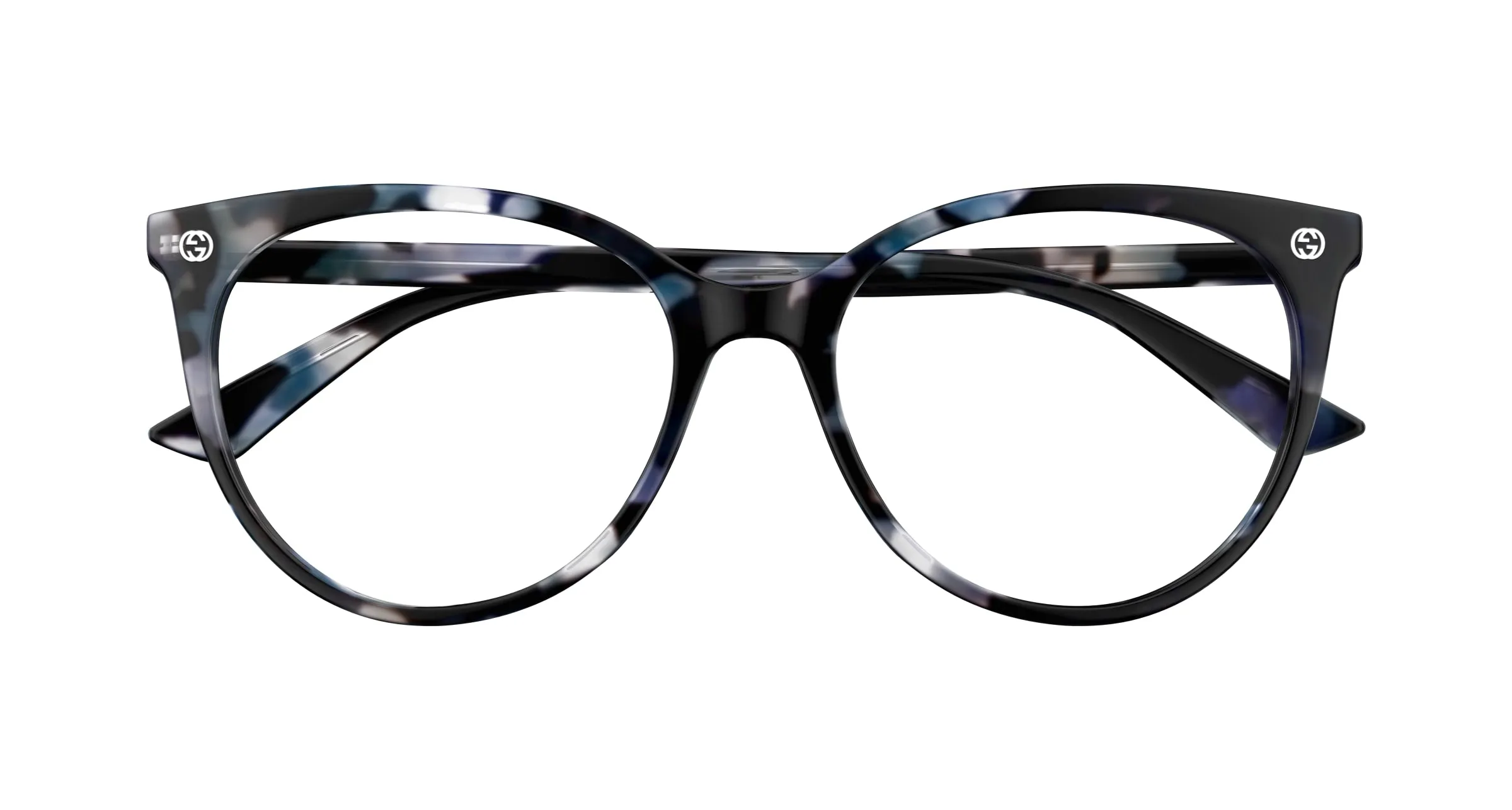 Gucci GG0093O 008 Montature da vista Acetato Havana Trasparente Rotonda - immagine 2