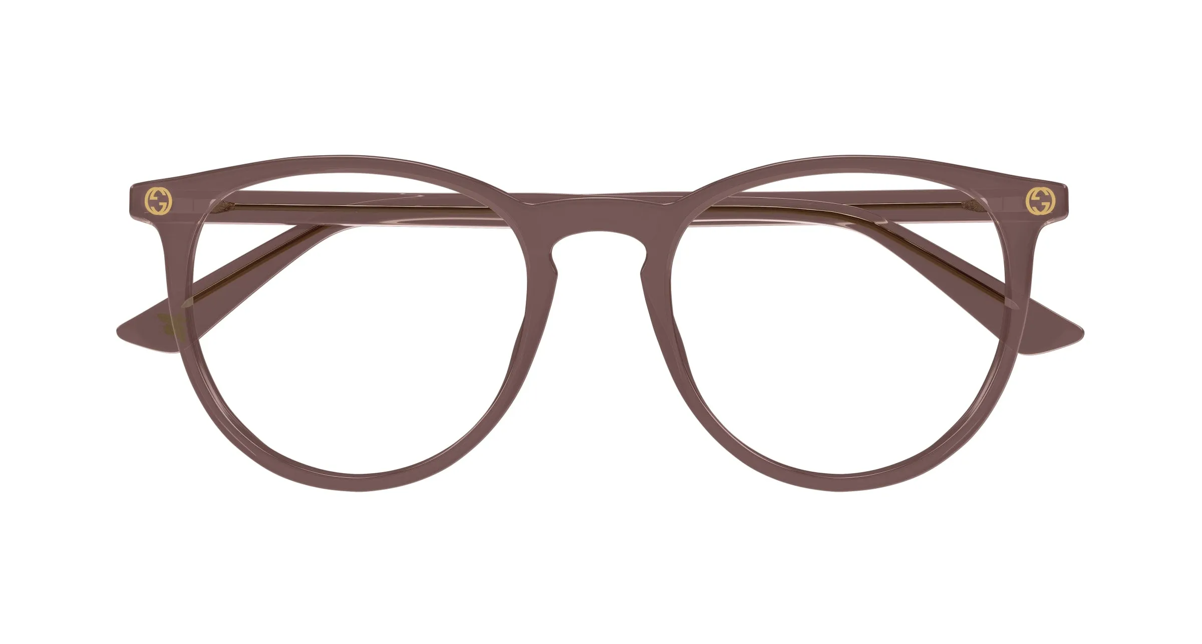 Gucci GG0027O 012 Montature da vista Acetato Marrone Trasparente Rotonda - immagine 2