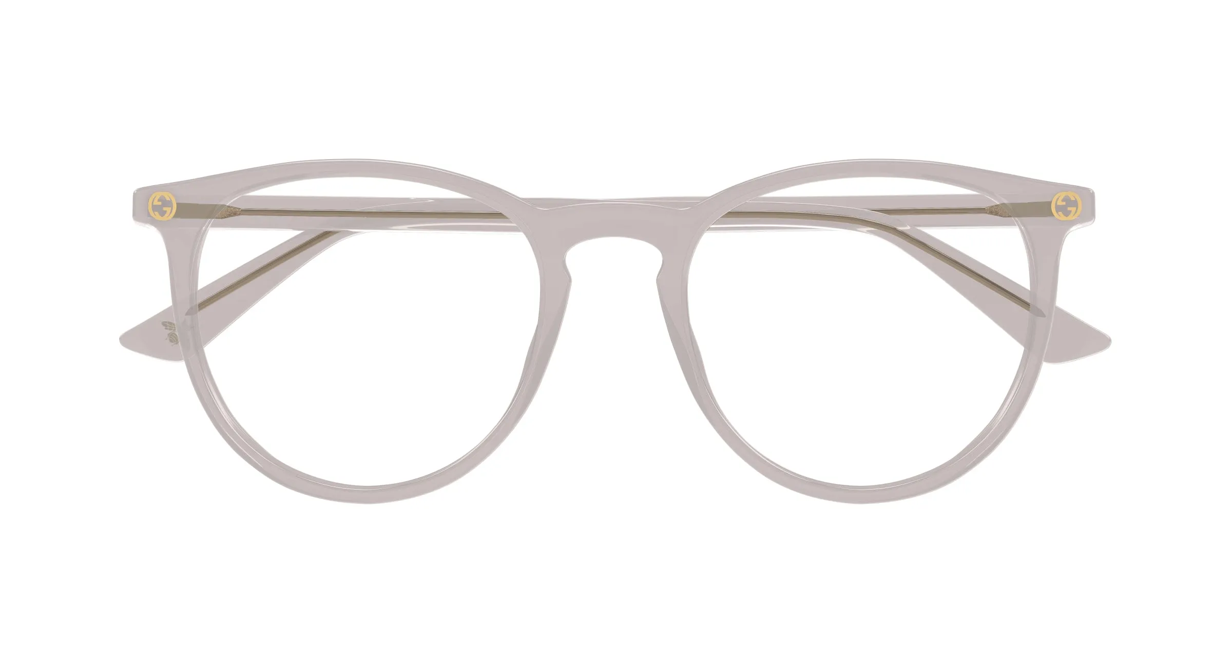 Gucci GG0027O 011 Montature da vista Acetato Grigio Trasparente Rotonda - immagine 2