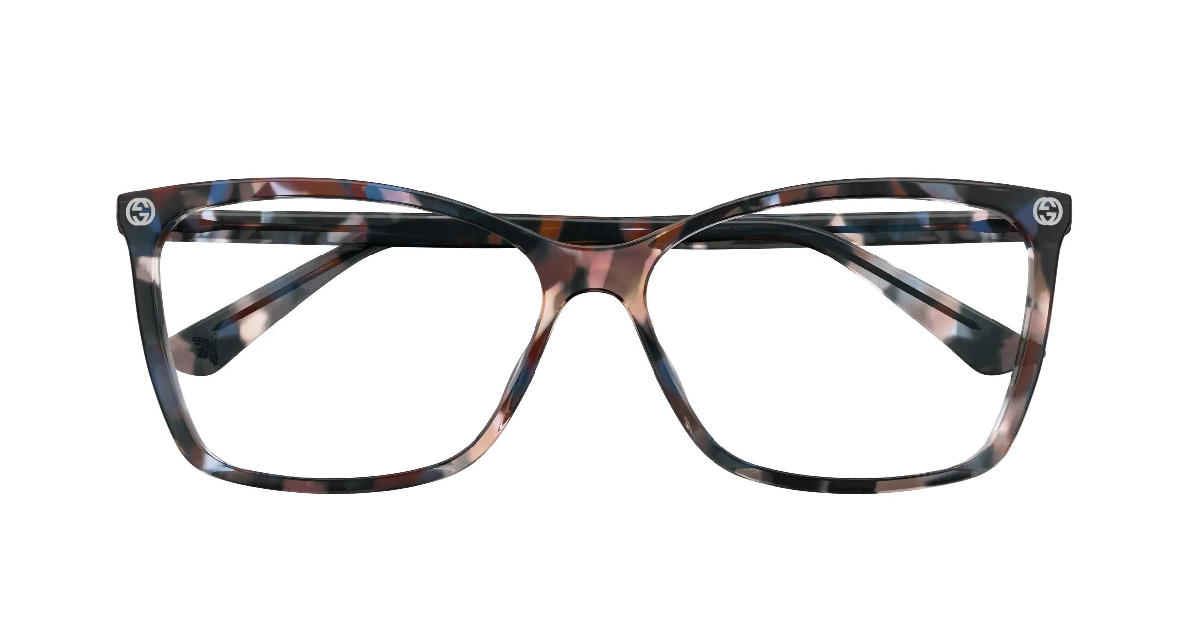 Gucci GG0025O 015 Montature da vista Acetato Havana Trasparente Cat Eye - immagine 2