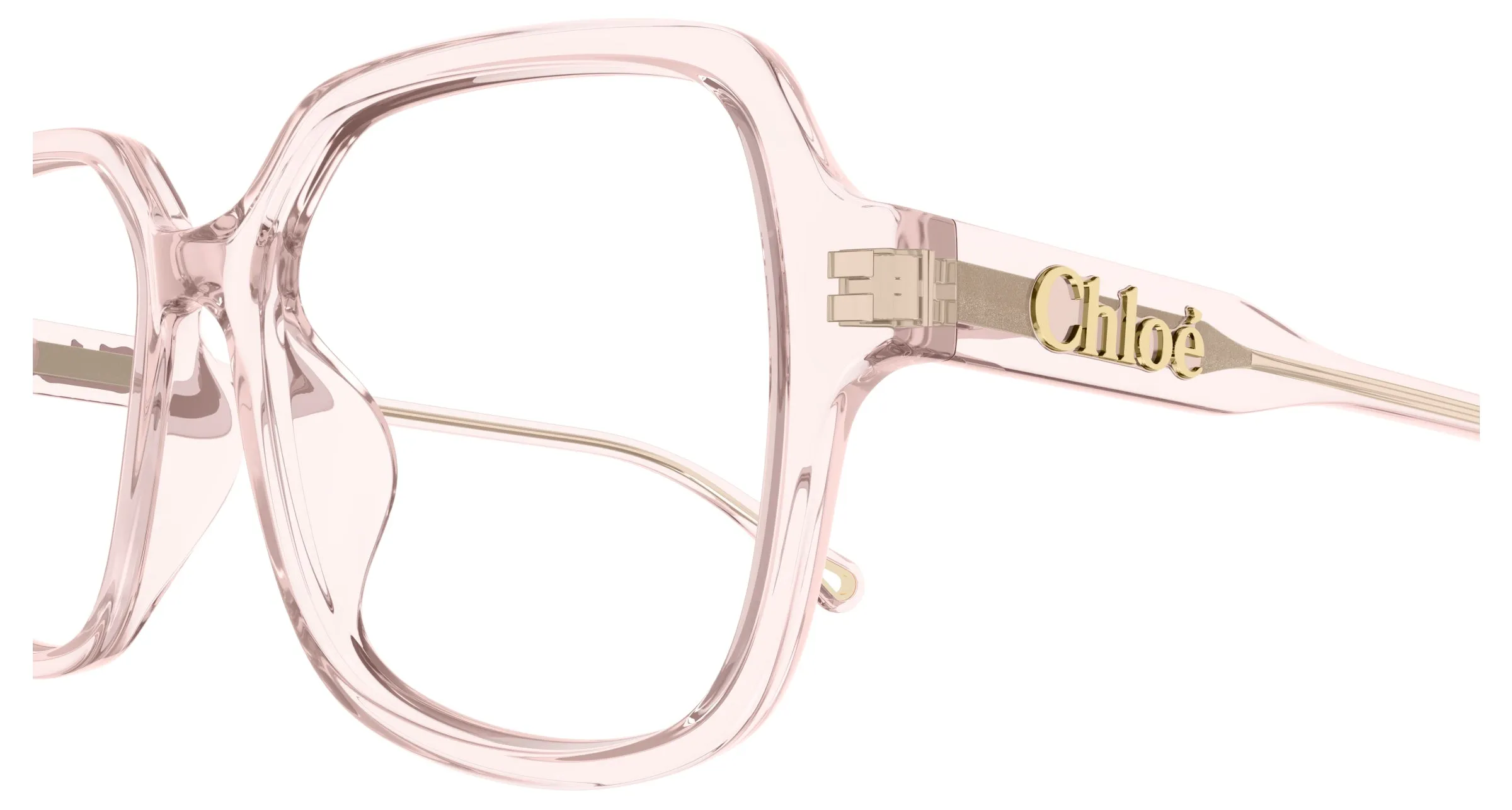 Chloé CH0277OA 003 Montature da vista Acetato Rosa Trasparente Squadrata - immagine 3