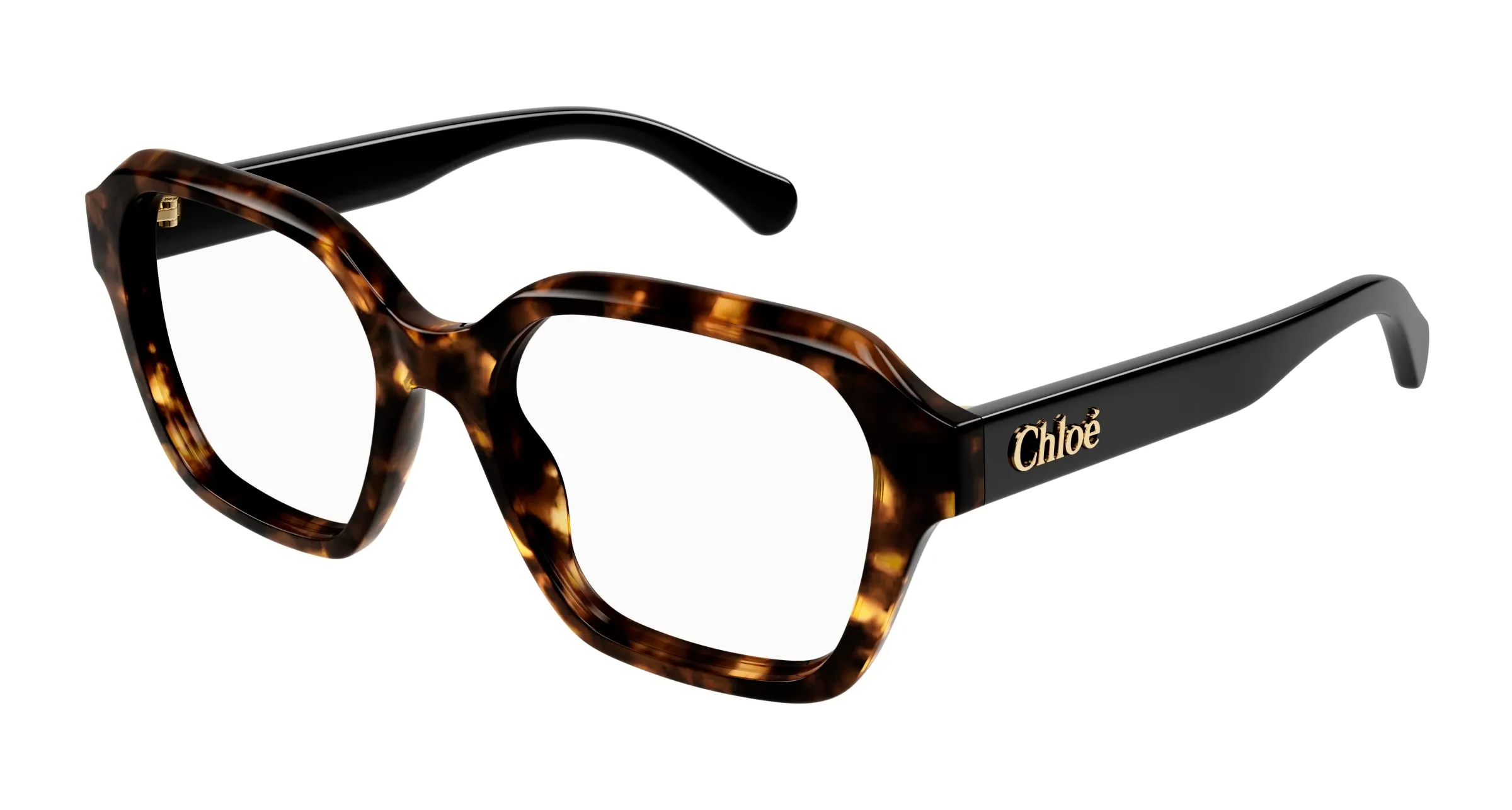Chloé CH0272O 002 Montature da vista Acetato Havana Trasparente Squadrata - immagine 1