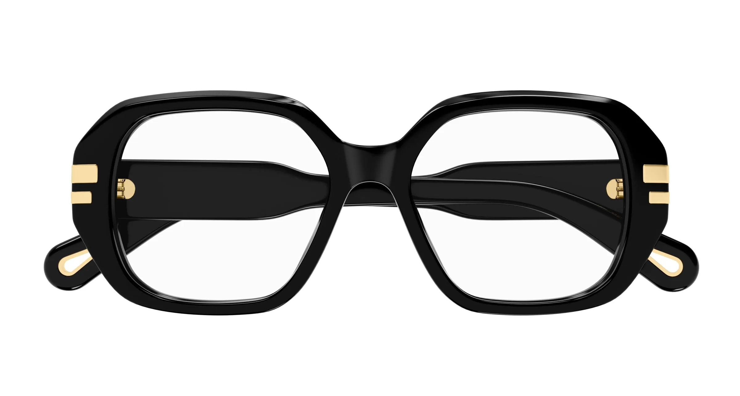 Chloé CH0266O 001 Montature da vista Acetato Nero Trasparente Squadrata - immagine 2