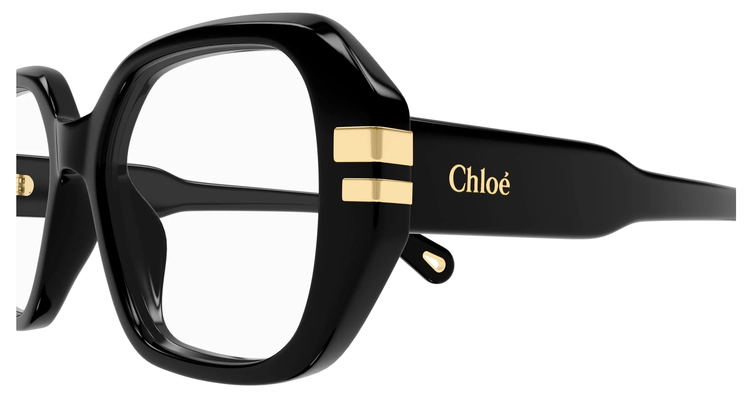 Chloé CH0266O 001 Montature da vista Acetato Nero Trasparente Squadrata - immagine 3