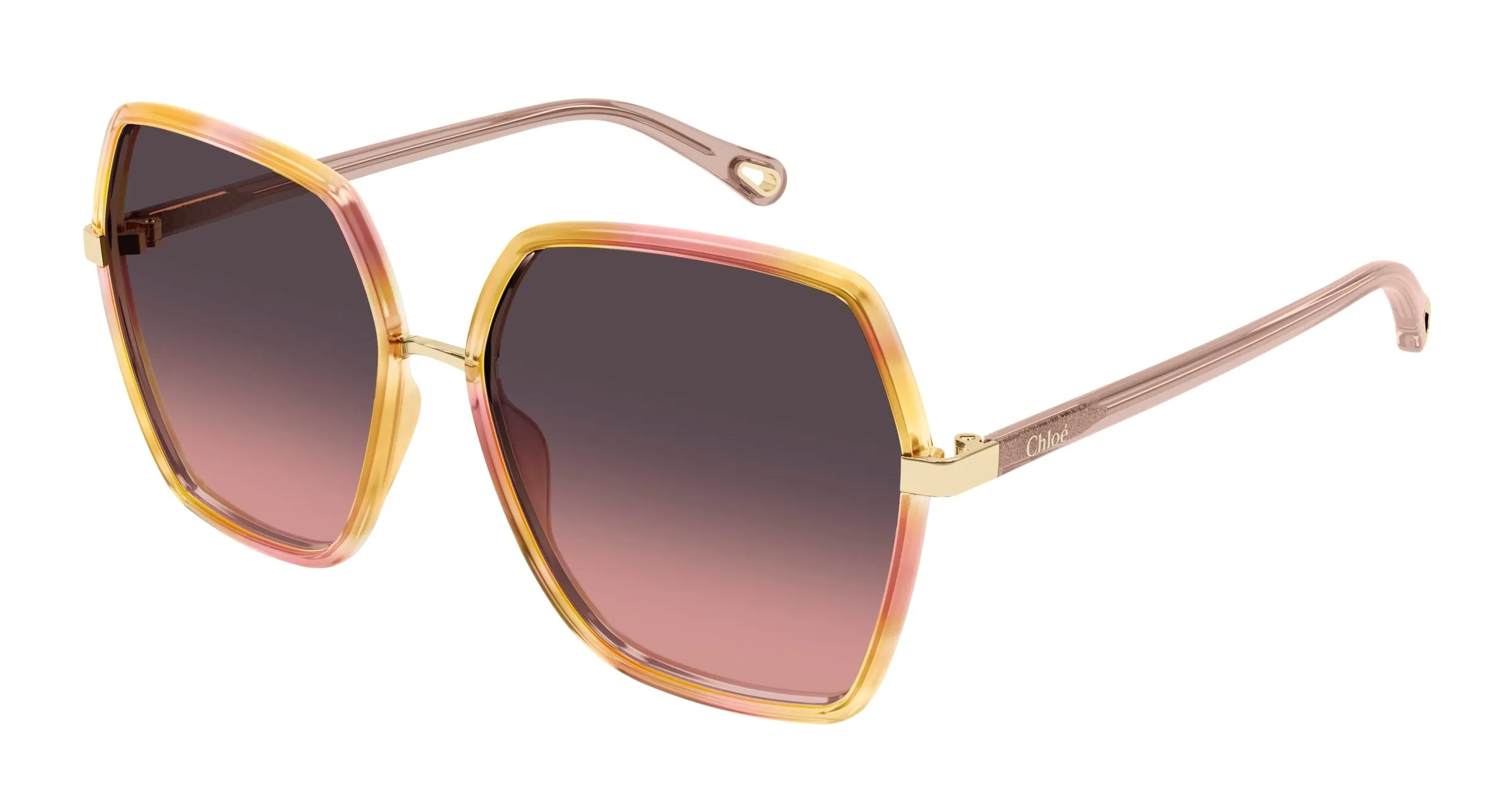 Chloé CH0262S 003 Occhiali da sole Bio-iniettato Havana Rosso Squadrata - immagine 1