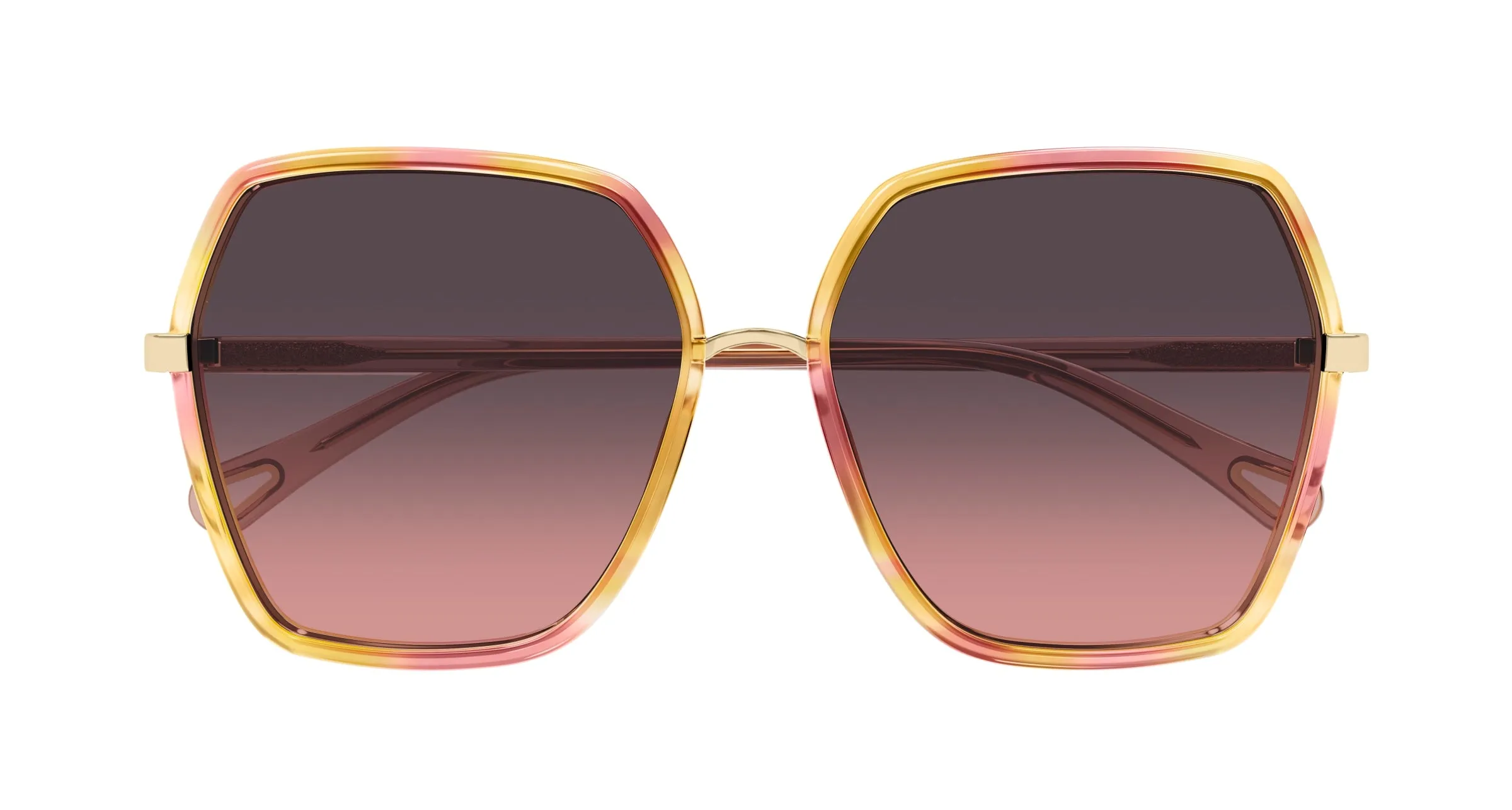 Chloé CH0262S 003 Occhiali da sole Bio-iniettato Havana Rosso Squadrata - immagine 2